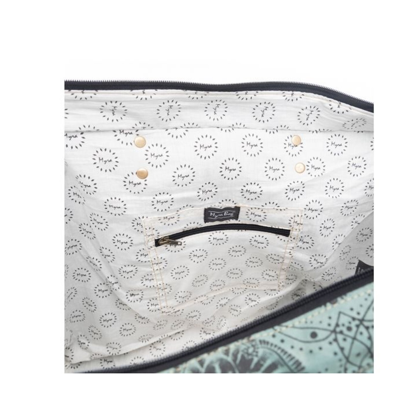 Myra Bags S-9549 Pilar Pram Weekender Bag Soft Teal Medallion