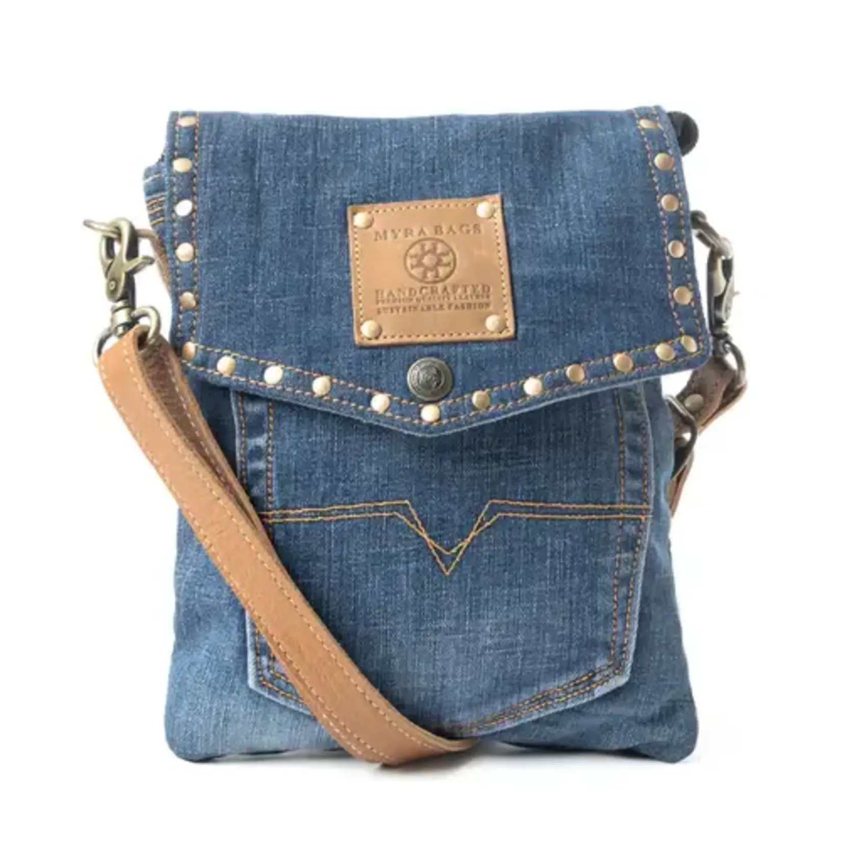 Myra Bags S-10904 Dahlia Denim Crossbody Bag