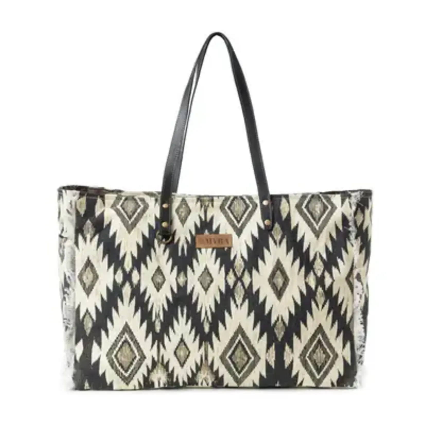 Myra Bags S-10892 Tribal Spirit Adventure Weekender Bag - Black & White