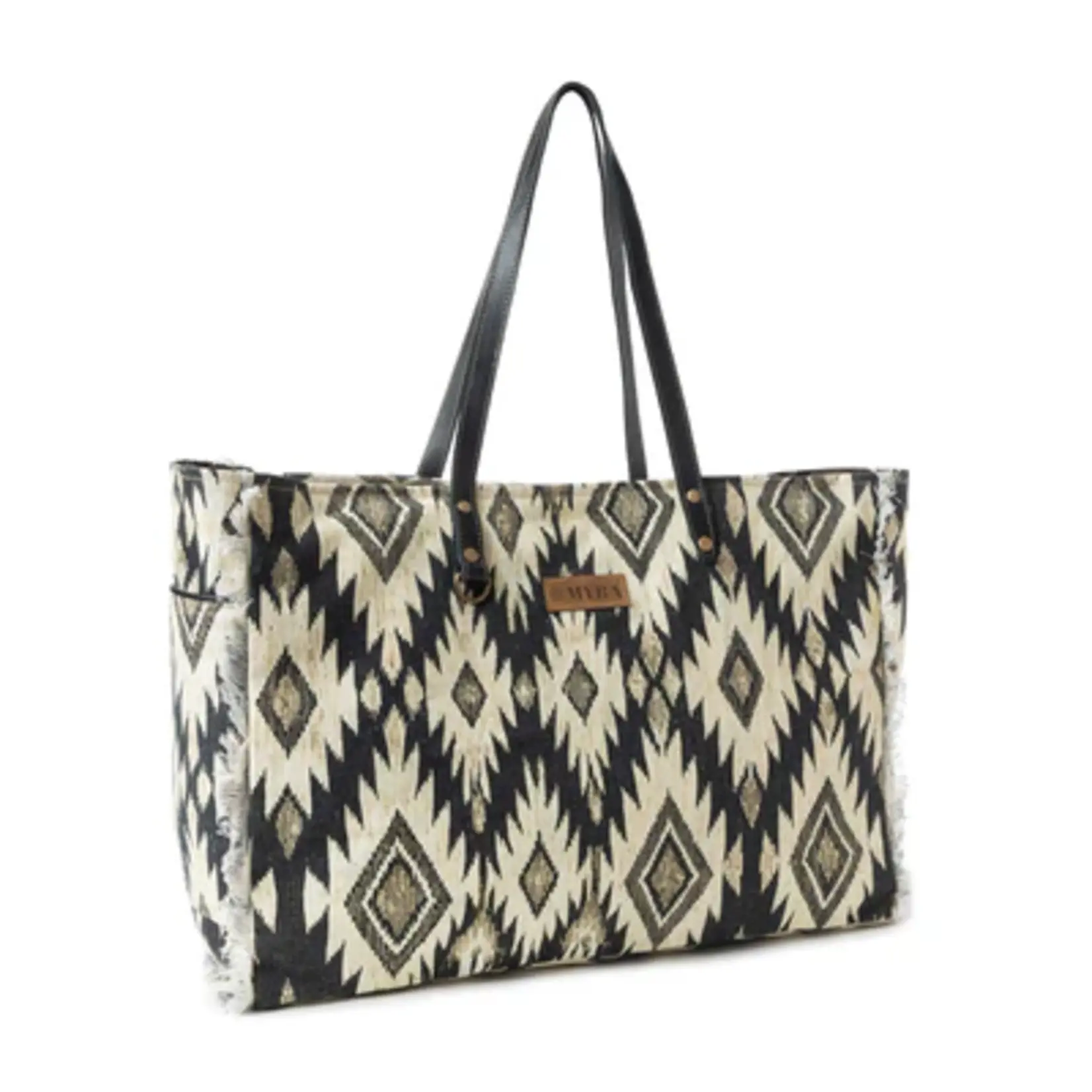 Myra Bags S-10892 Tribal Spirit Adventure Weekender Bag - Black & White