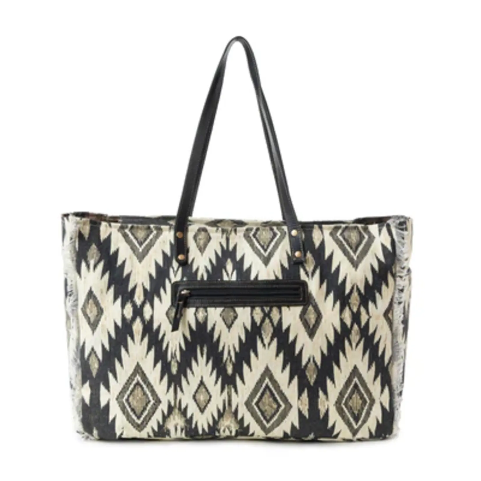 Myra Bags S-10892 Tribal Spirit Adventure Weekender Bag - Black & White
