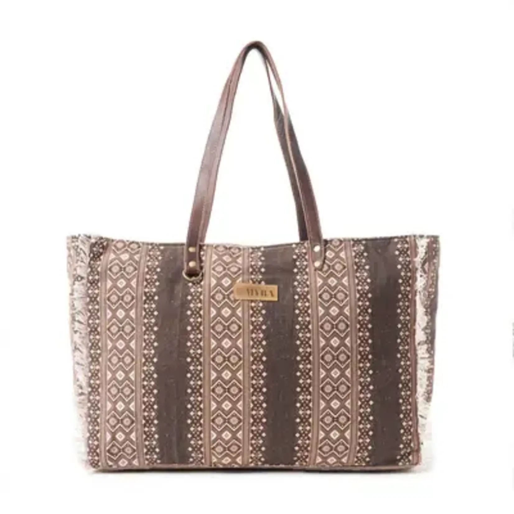 Myra Bags S-10893 Tribal Spirit Adventure Weekender Bag - Brown