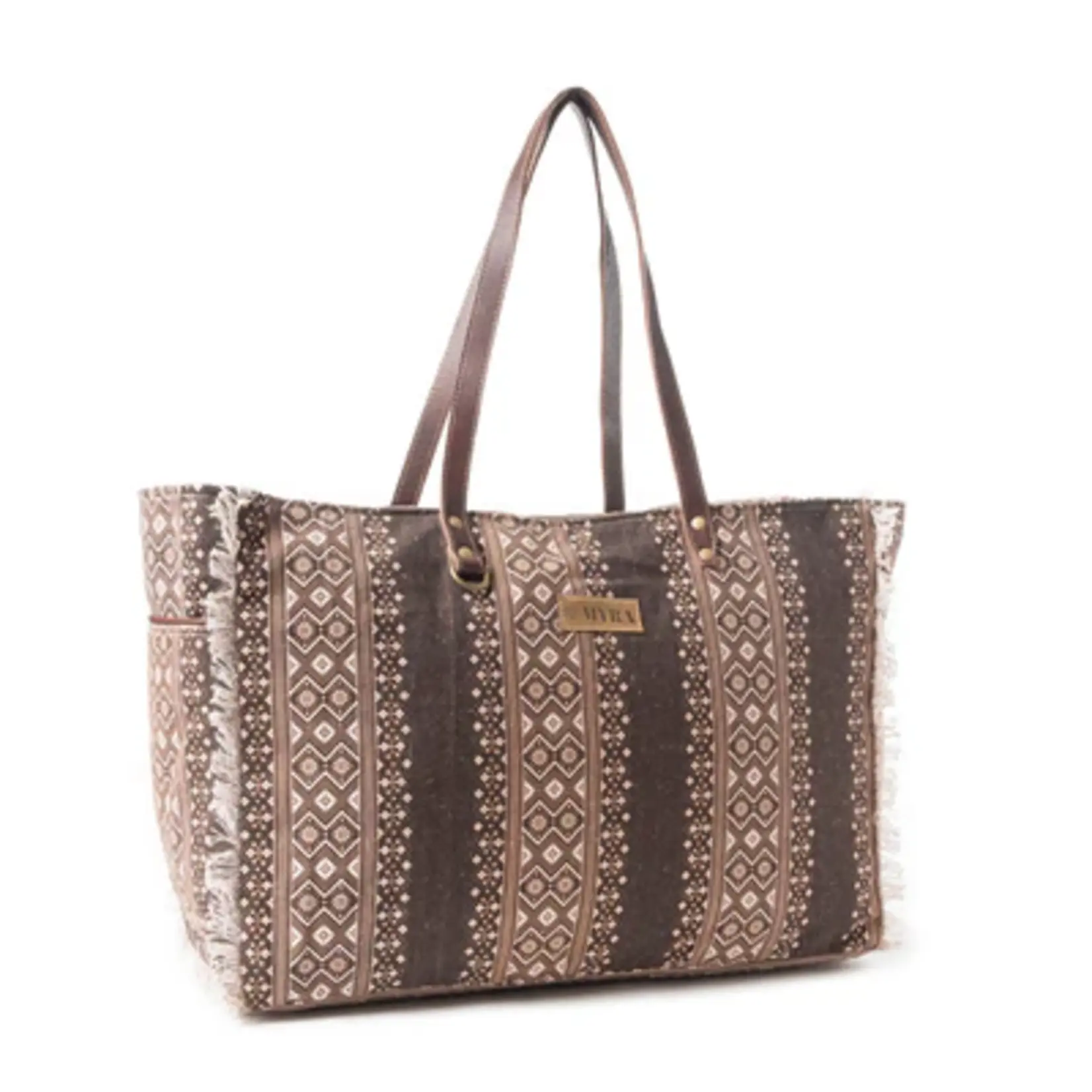 Myra Bags S-10893 Tribal Spirit Adventure Weekender Bag - Brown