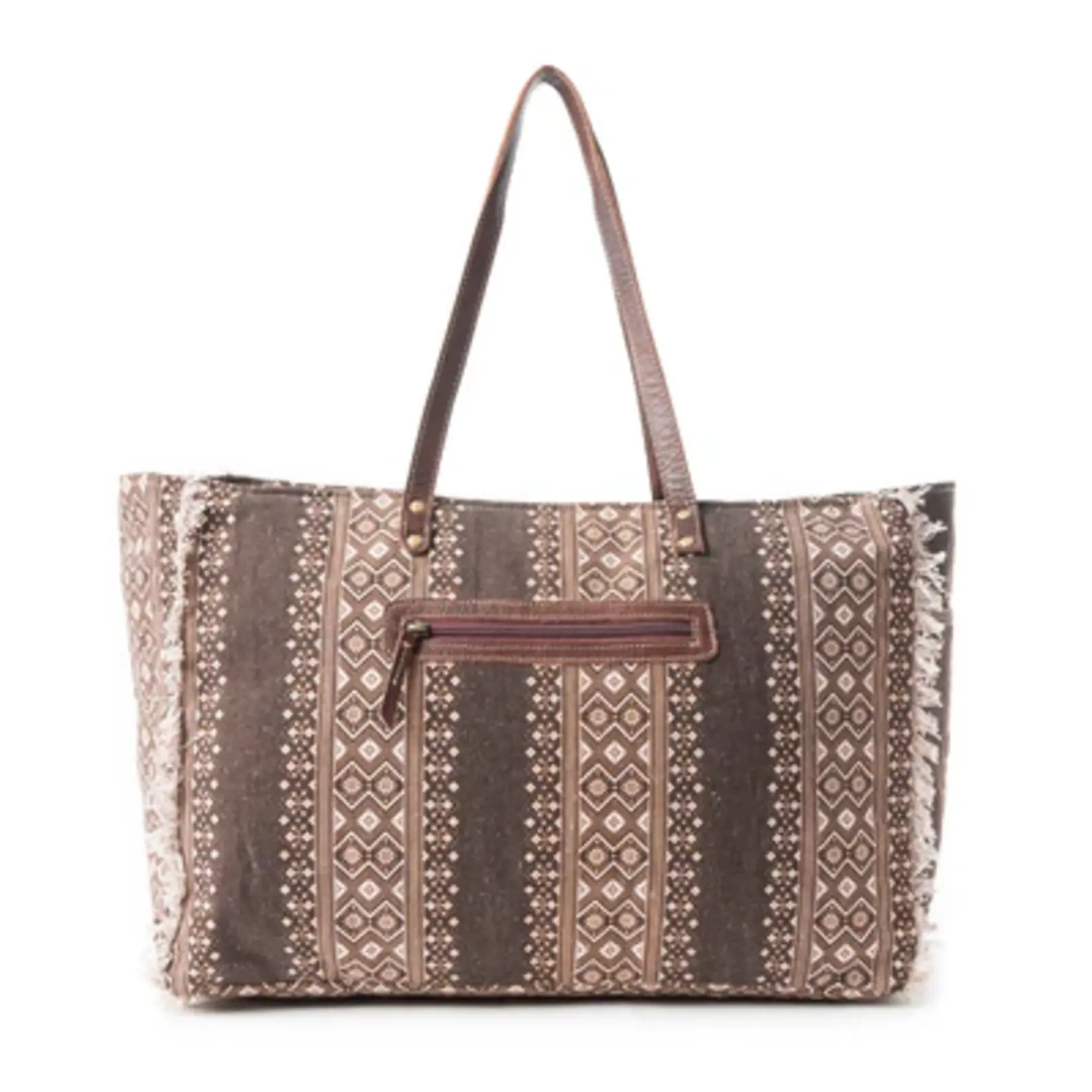 Myra Bags S-10893 Tribal Spirit Adventure Weekender Bag - Brown