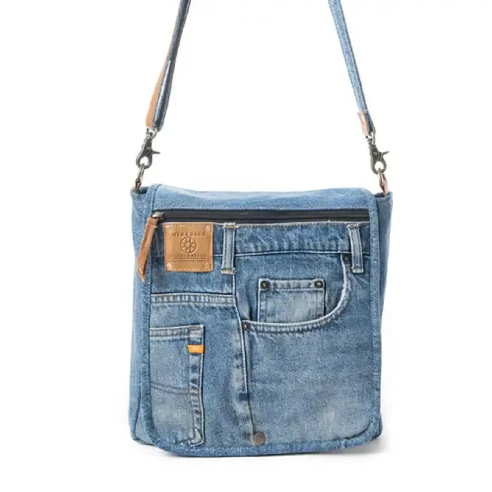 Myra Bags S-10907 Ashley Adventure Crossbody Bag - Denim Blue