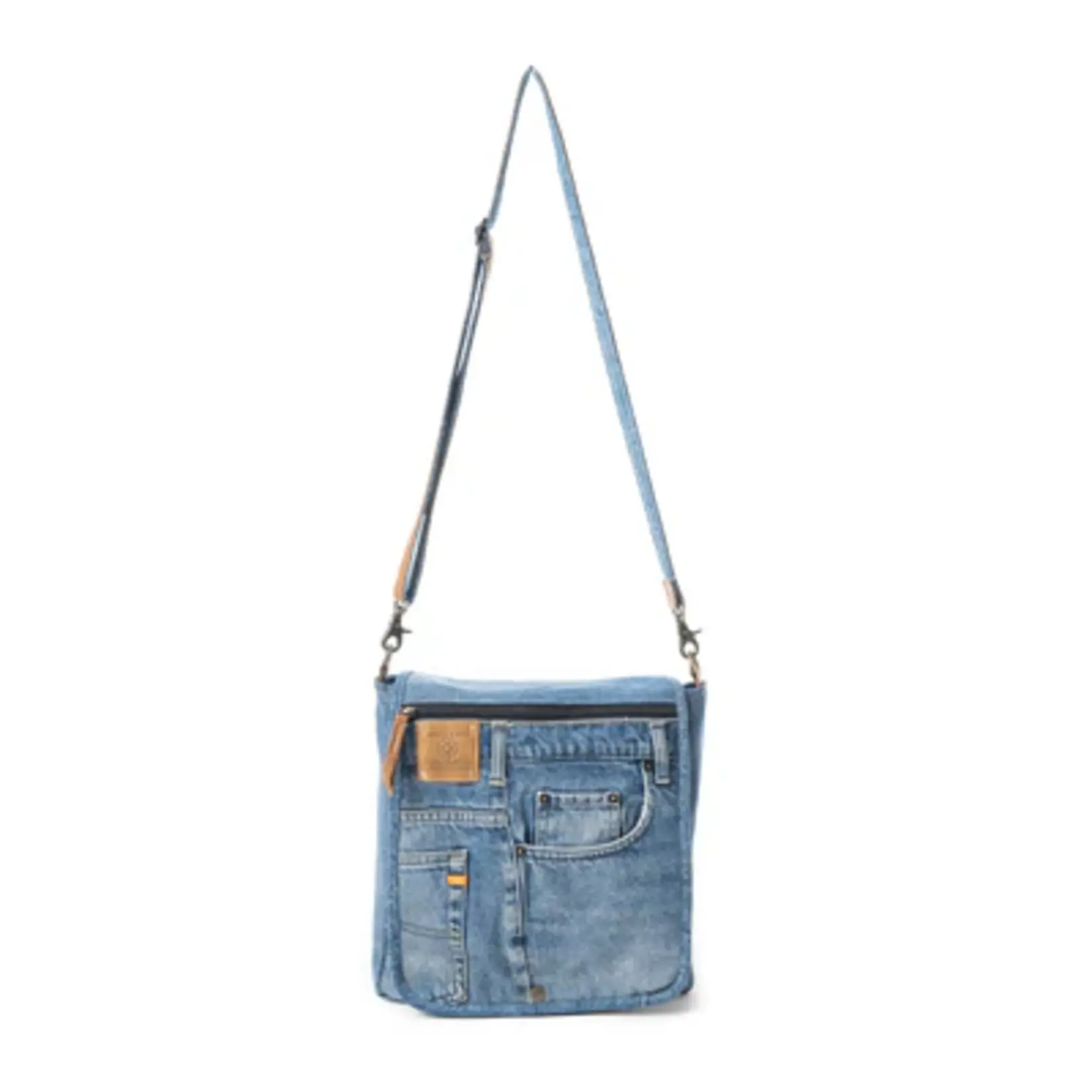 Myra Bags S-10907 Ashley Adventure Crossbody Bag - Denim Blue