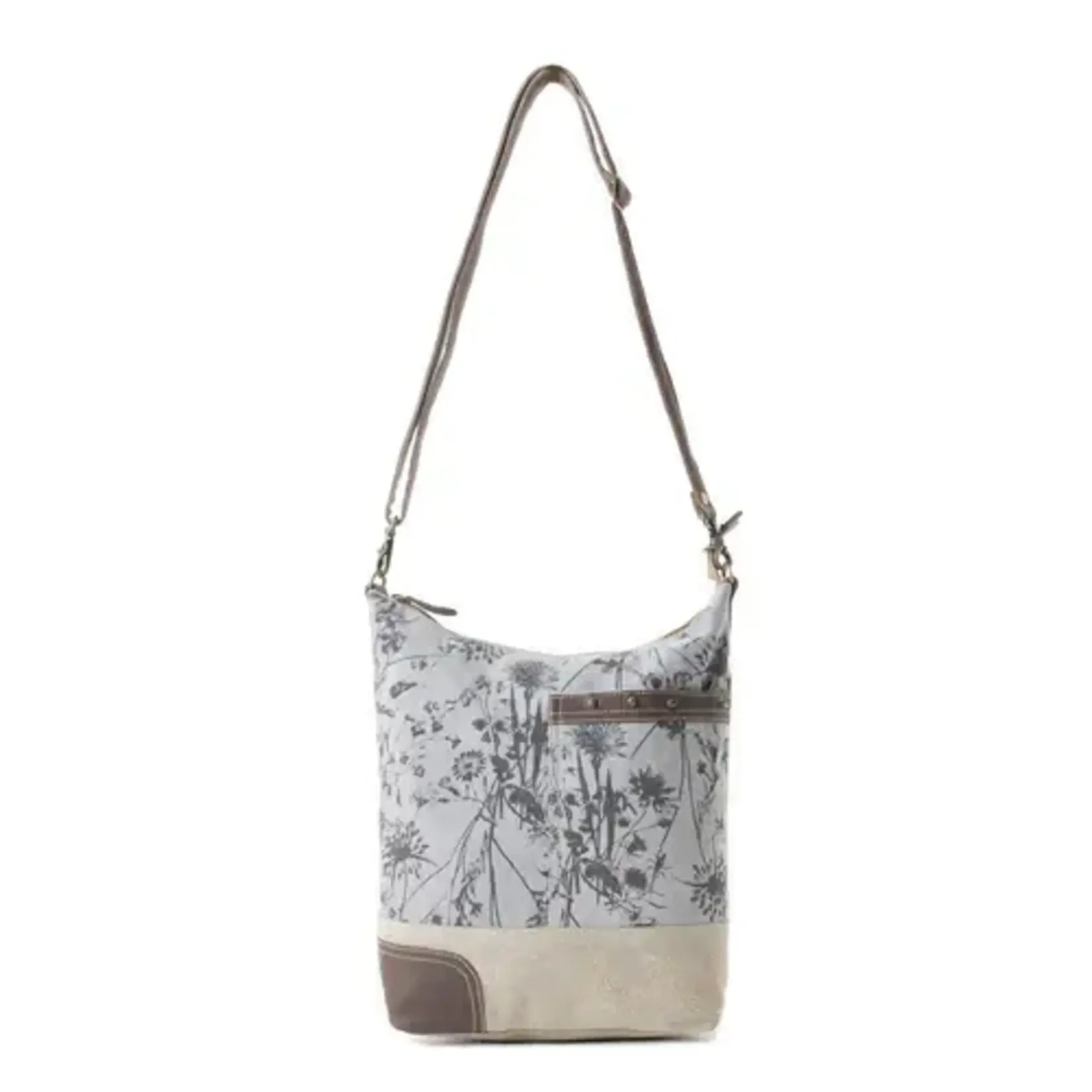 Myra Bags S-11923 EcoFlora Western Shoulder Bag - Porcelain Bloom