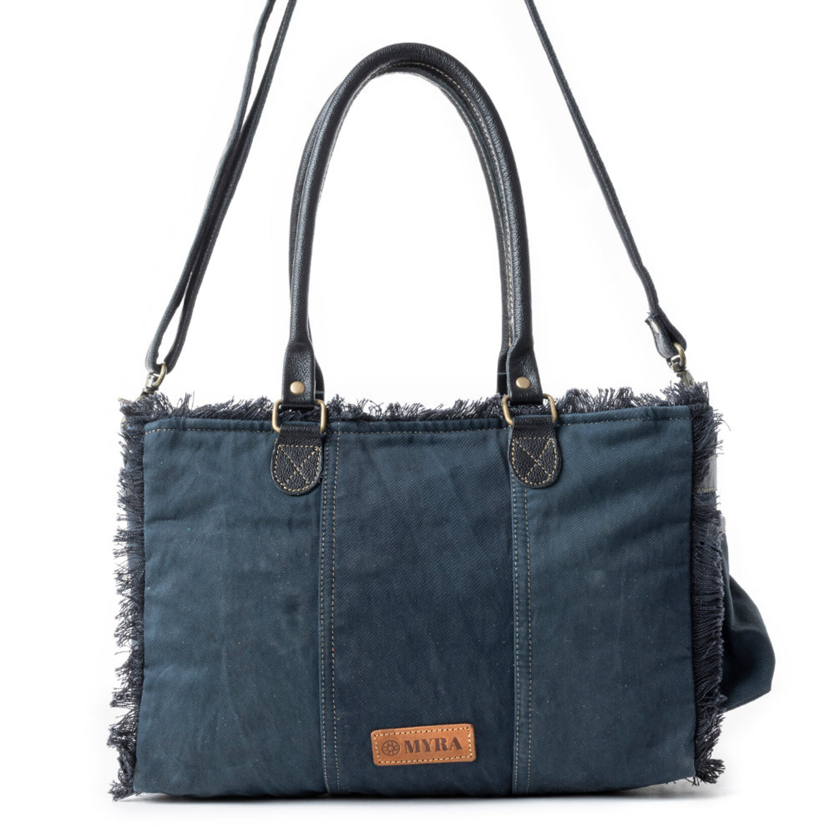 Myra Bags S-12113 Coastal Steel Upcycled Tote - Blue