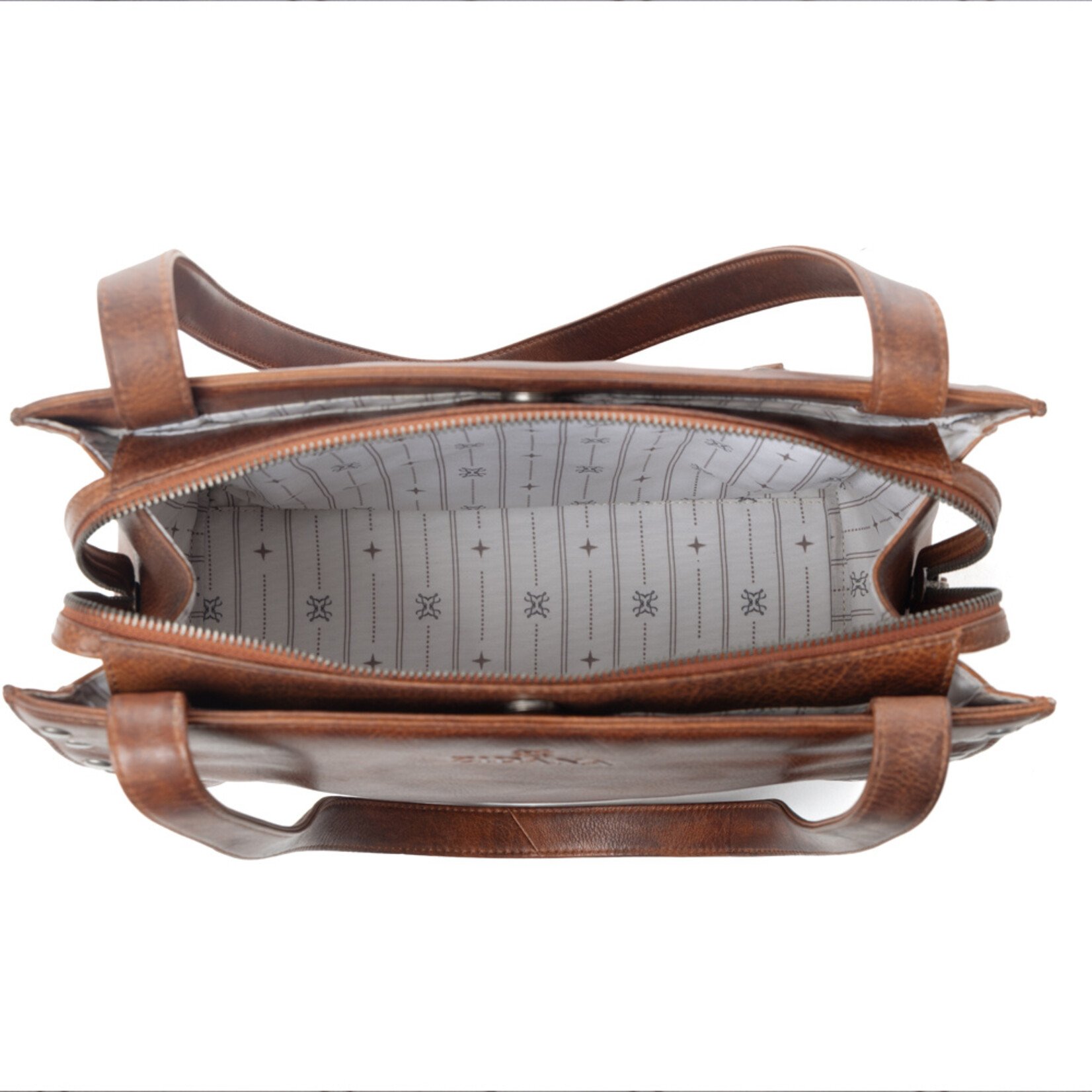 Myra Bags S-13830 Vintage Red - Zidana Aria Amethyst Veg Tanned Leather Tote