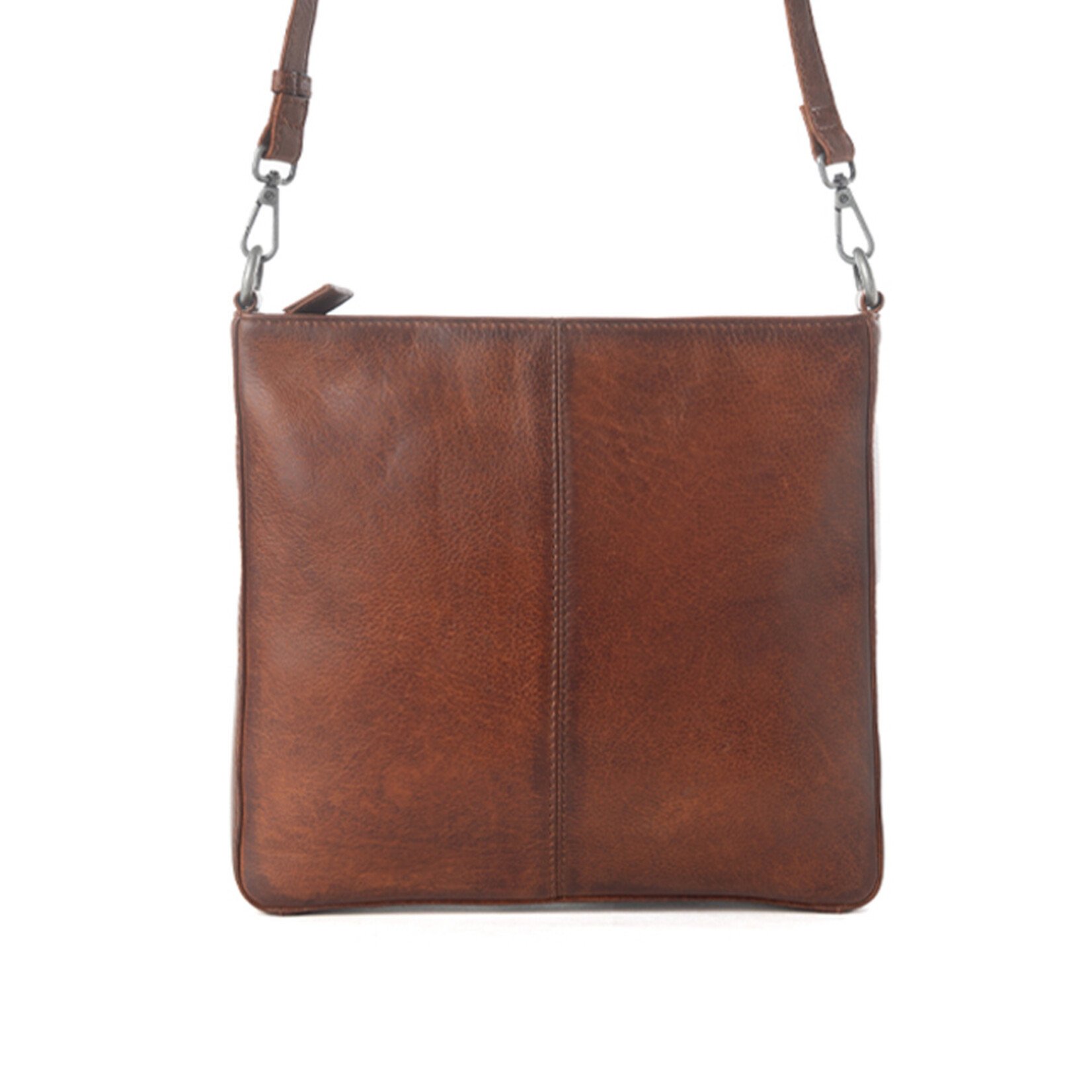 Myra Bags S-13833 Wildwood Red - Zidana El Paso Twin Veg Tanned Leather Crossbody Bag