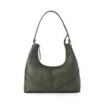 Myra Bags S-13837 Midnight Olive - Zidana Winchester Loop Veg Tanned Leather Shoulder Bag