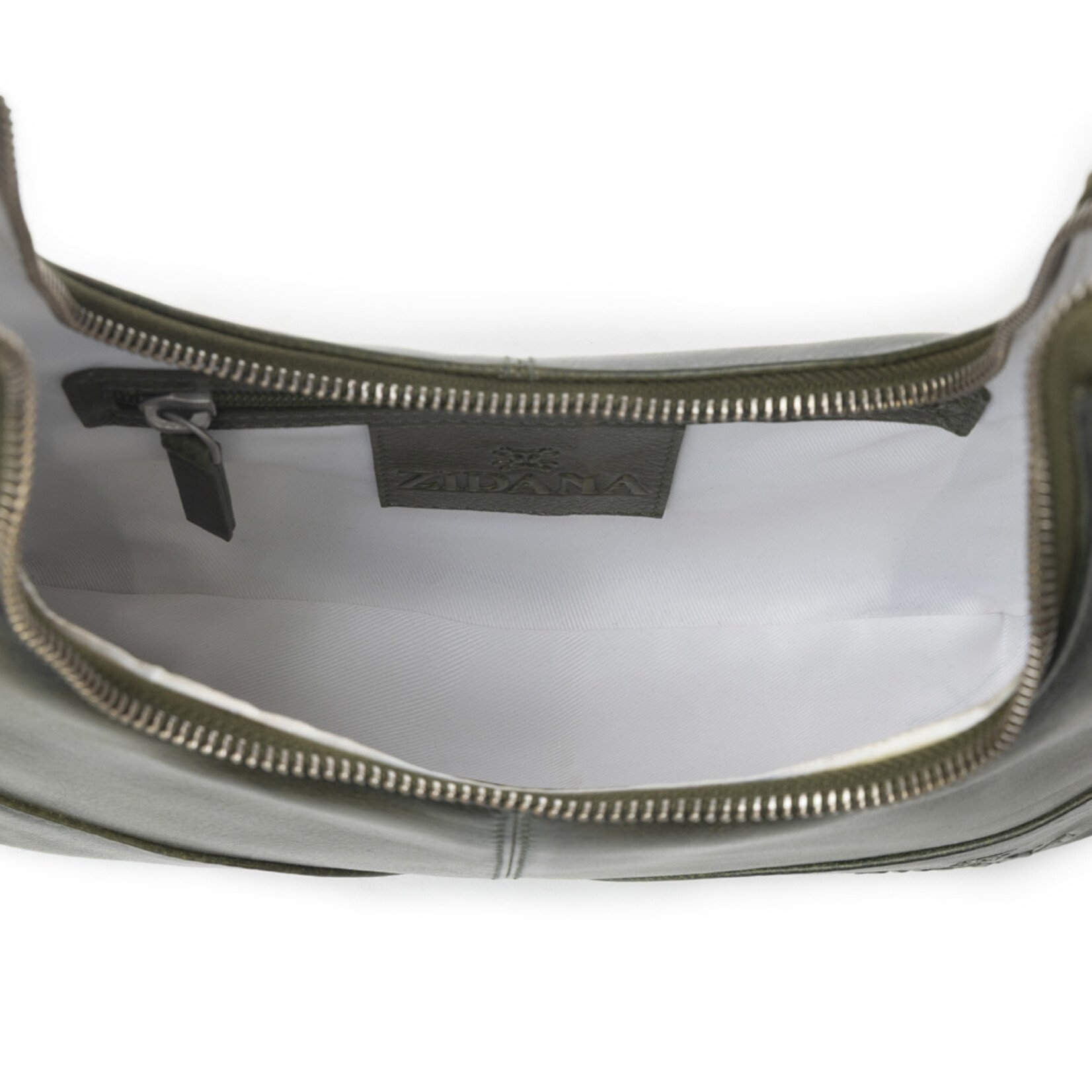 Myra Bags S-13837 Midnight Olive - Zidana Winchester Loop Veg Tanned Leather Shoulder Bag