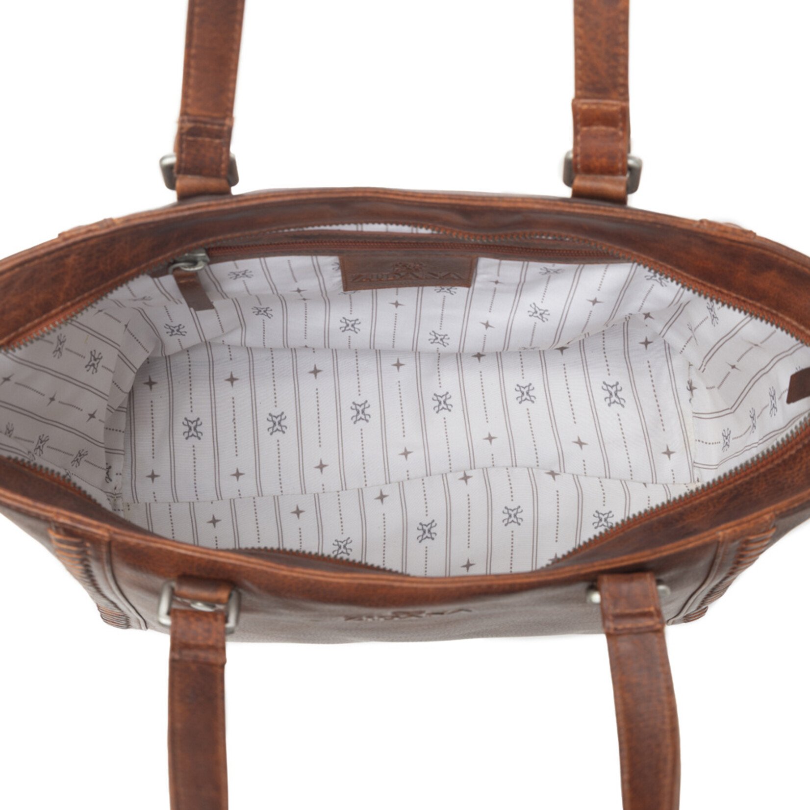 Myra Bags S-13839 Amberwood - Zidana Arista Bloom Veg Tanned Leather Handbag