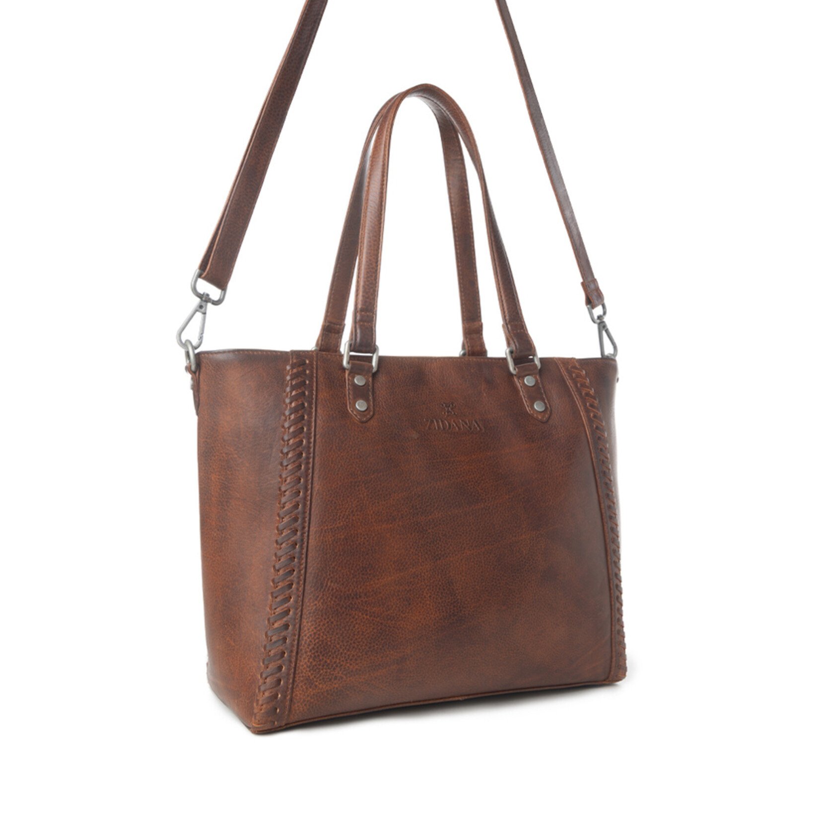 Myra Bags S-13839 Amberwood - Zidana Arista Bloom Veg Tanned Leather Handbag