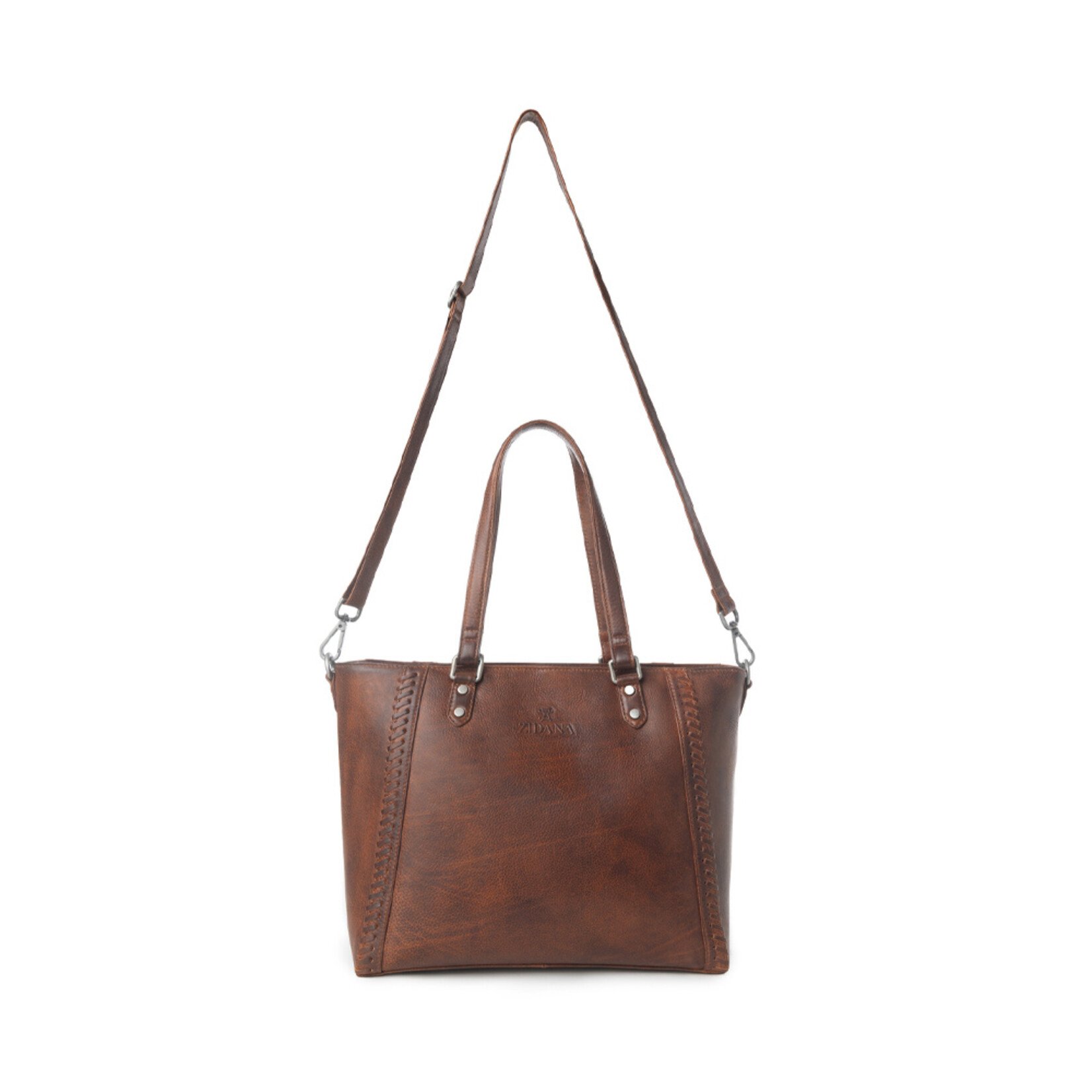 Myra Bags S-13839 Amberwood - Zidana Arista Bloom Veg Tanned Leather Handbag