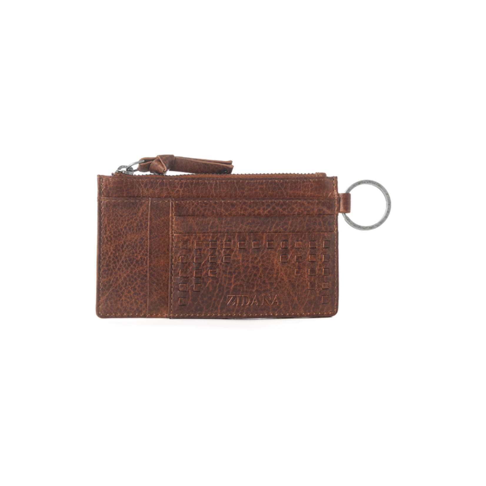 Myra Bags S-13860 Chestnut Shine - Zidana Vino Braided Veg Tanned Leather Wallet