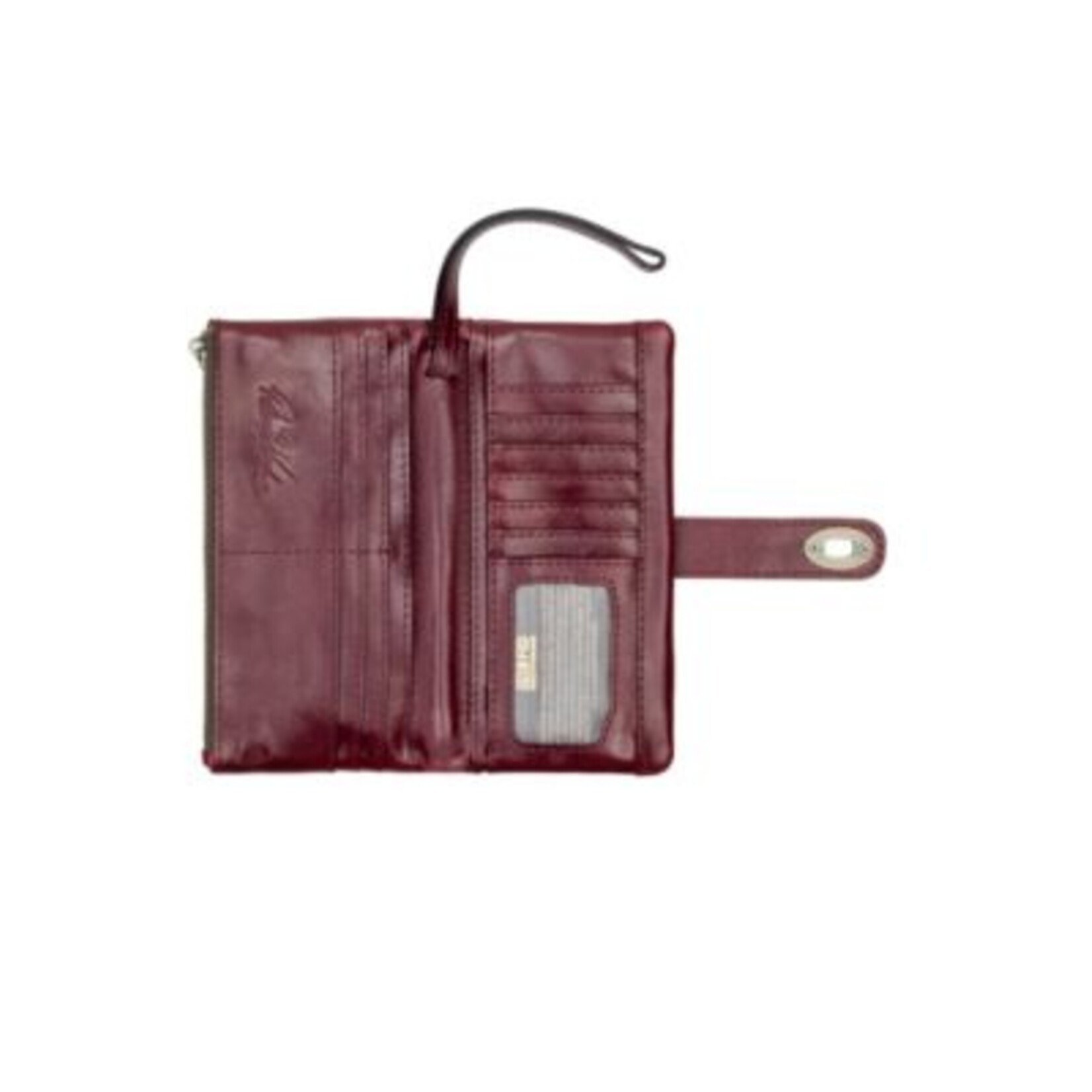 Patricia Nash Annesley Wristlet / Wallet - Vintage Distressed Oxblood