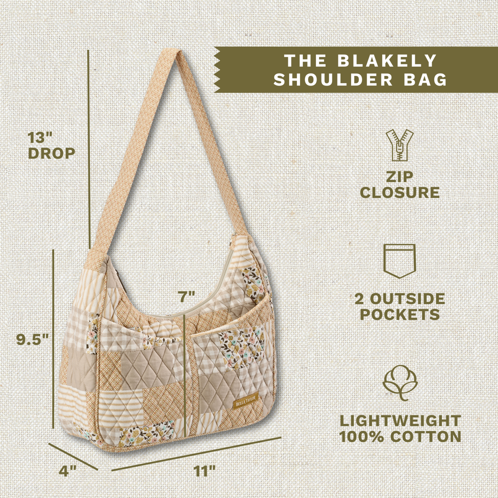 Bella Taylor Blakely Shoulder Bag - Prairie Meadow PATCH 2026