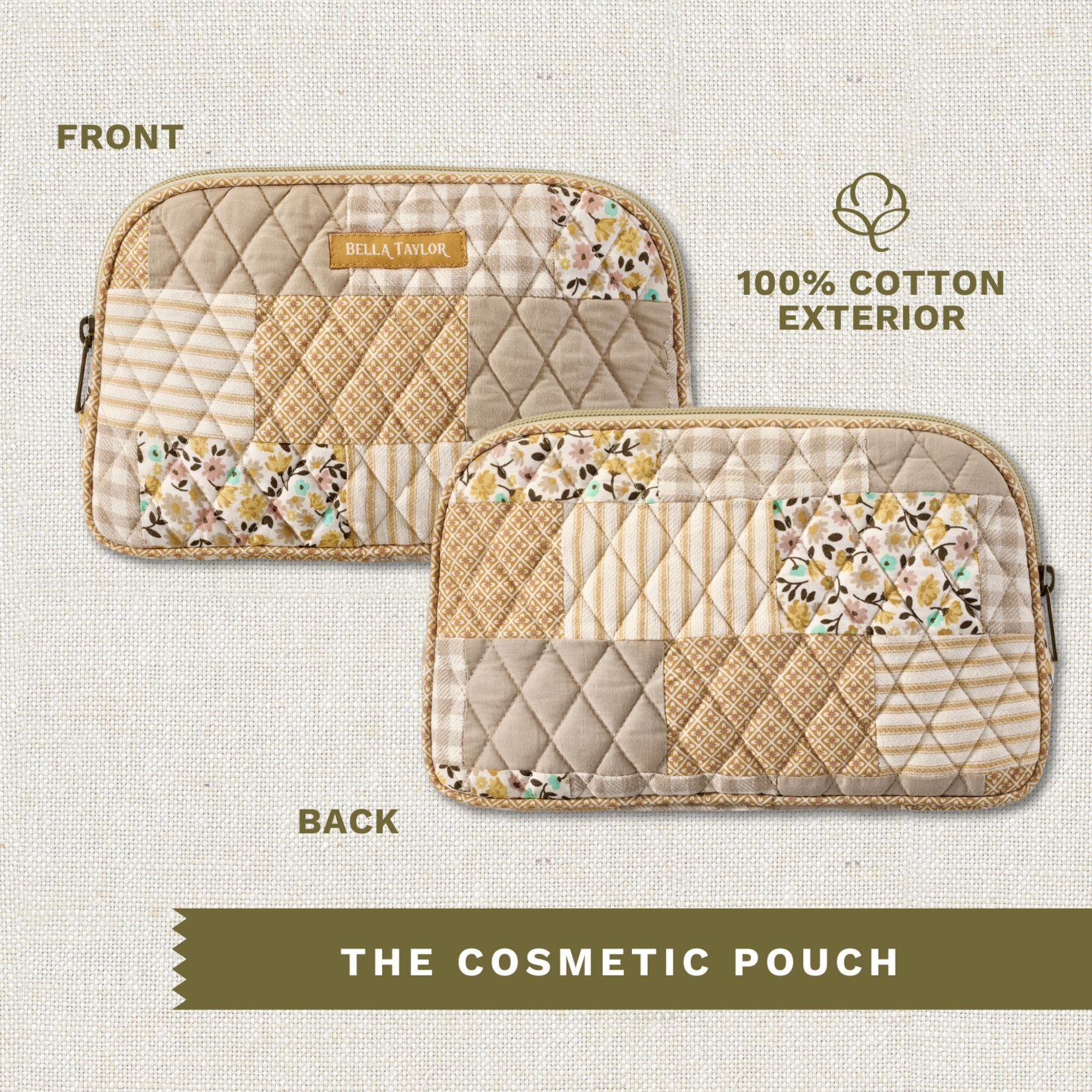 Bella Taylor Cosmetic Pouch - Prairie Meadow PATCH 2026