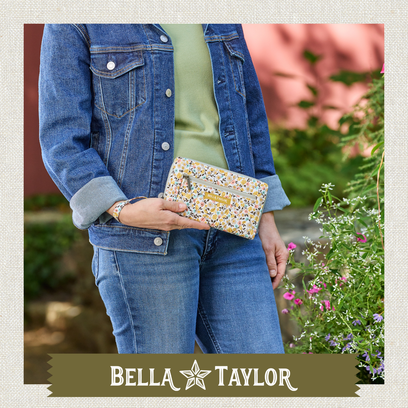 Bella Taylor RFID Wrist Strap Wallet - Prairie Meadow 2026