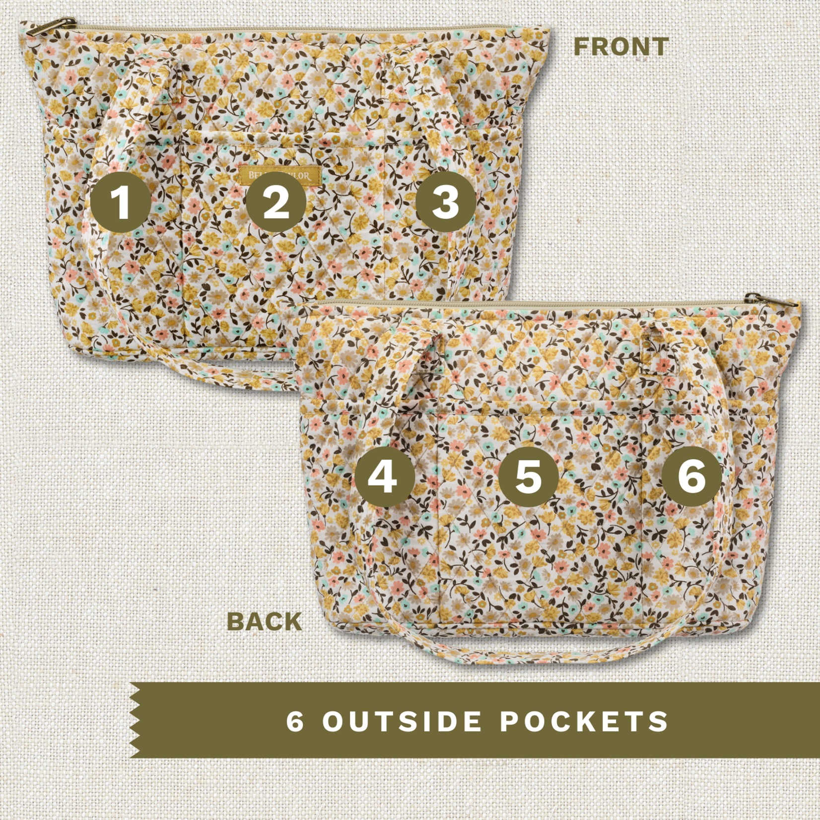 Bella Taylor Small Shoulder Tote - Prairie Meadow