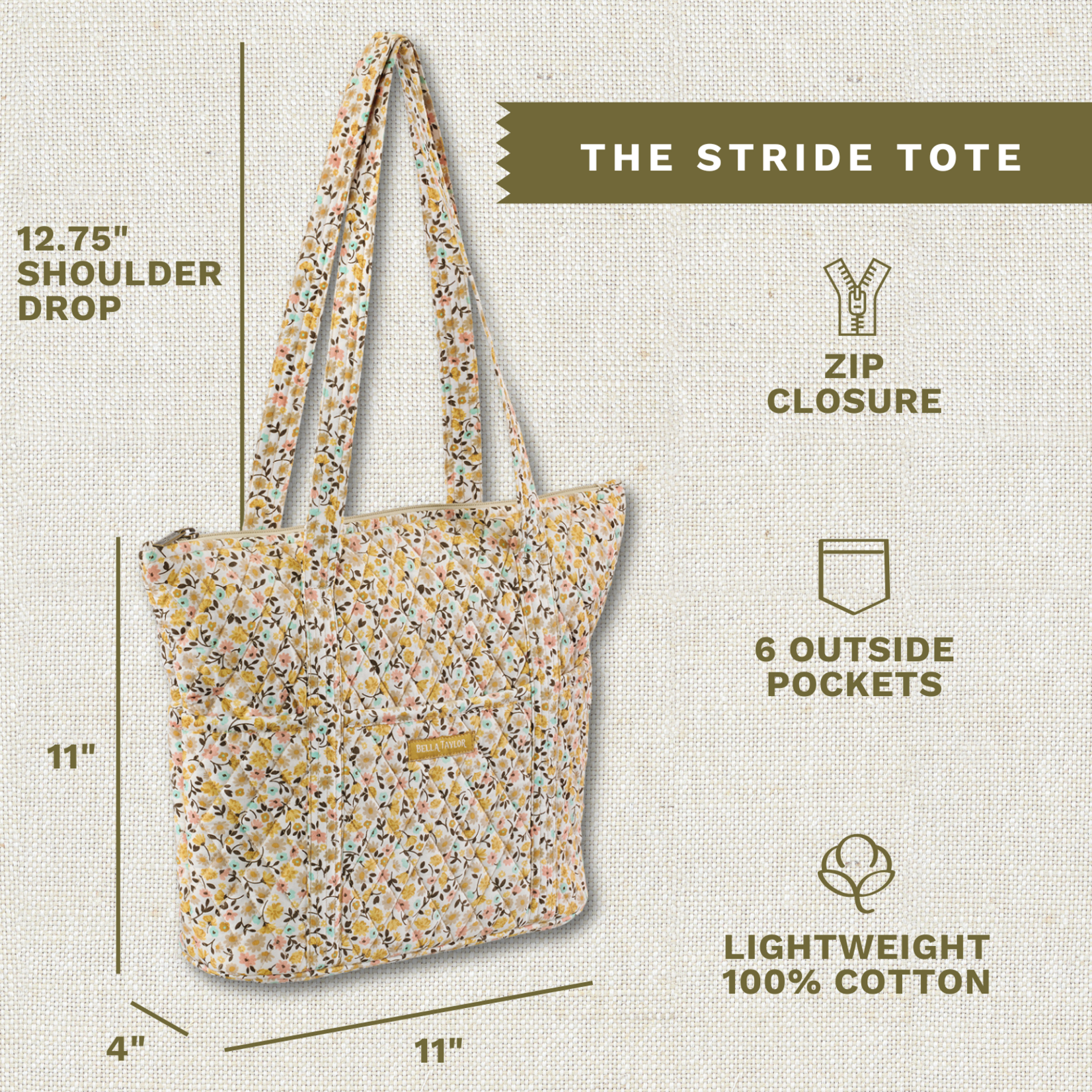 Bella Taylor Stride Tote - Prairie Meadow 2026
