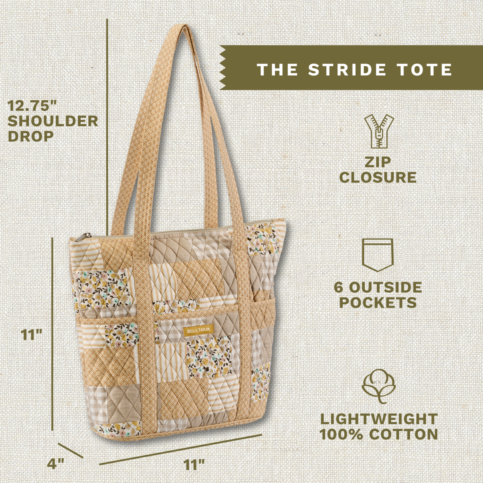 Bella Taylor Stride Tote - Prairie Meadow PATCH 2026