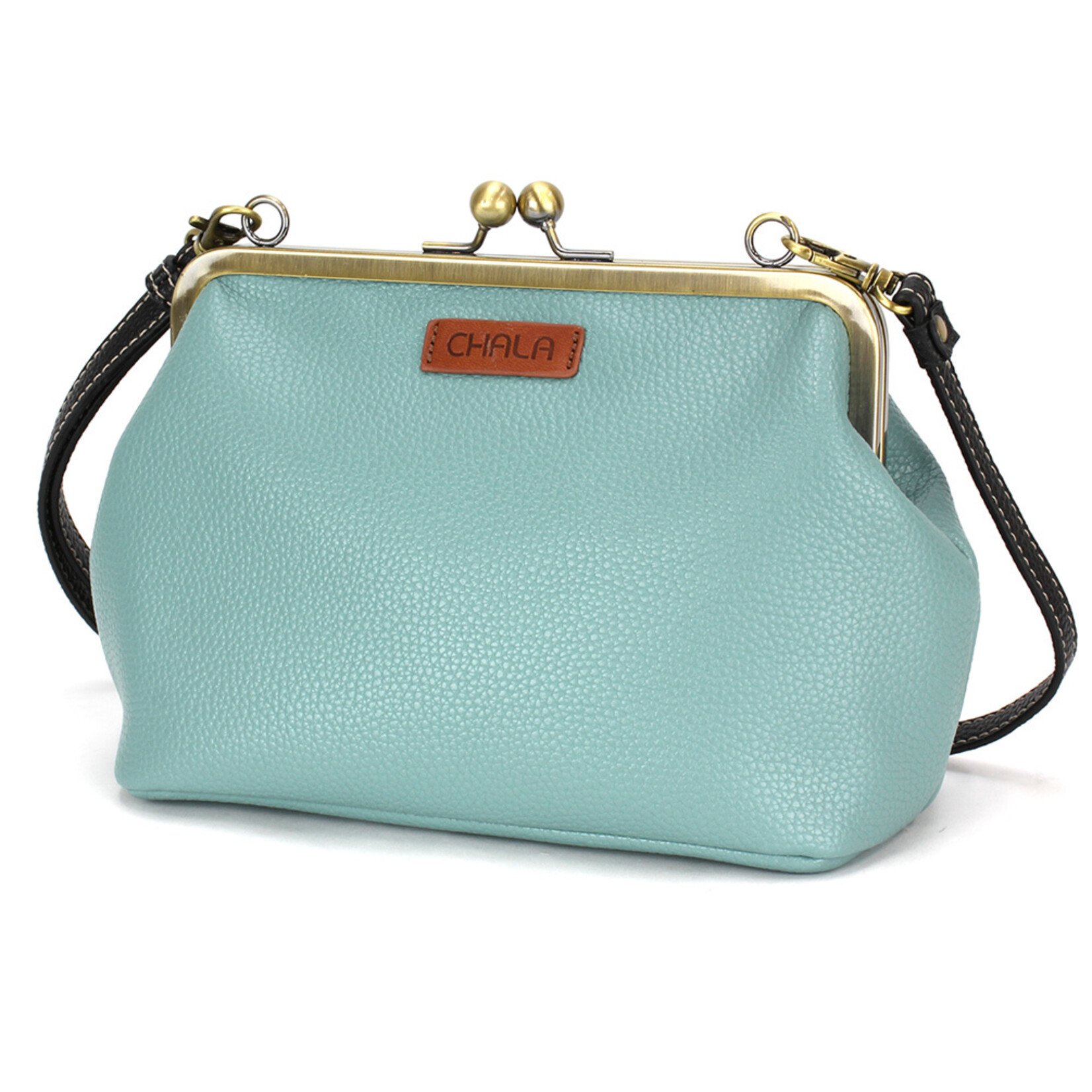 Chala Kisslock Crossbody Purse - Black Cat