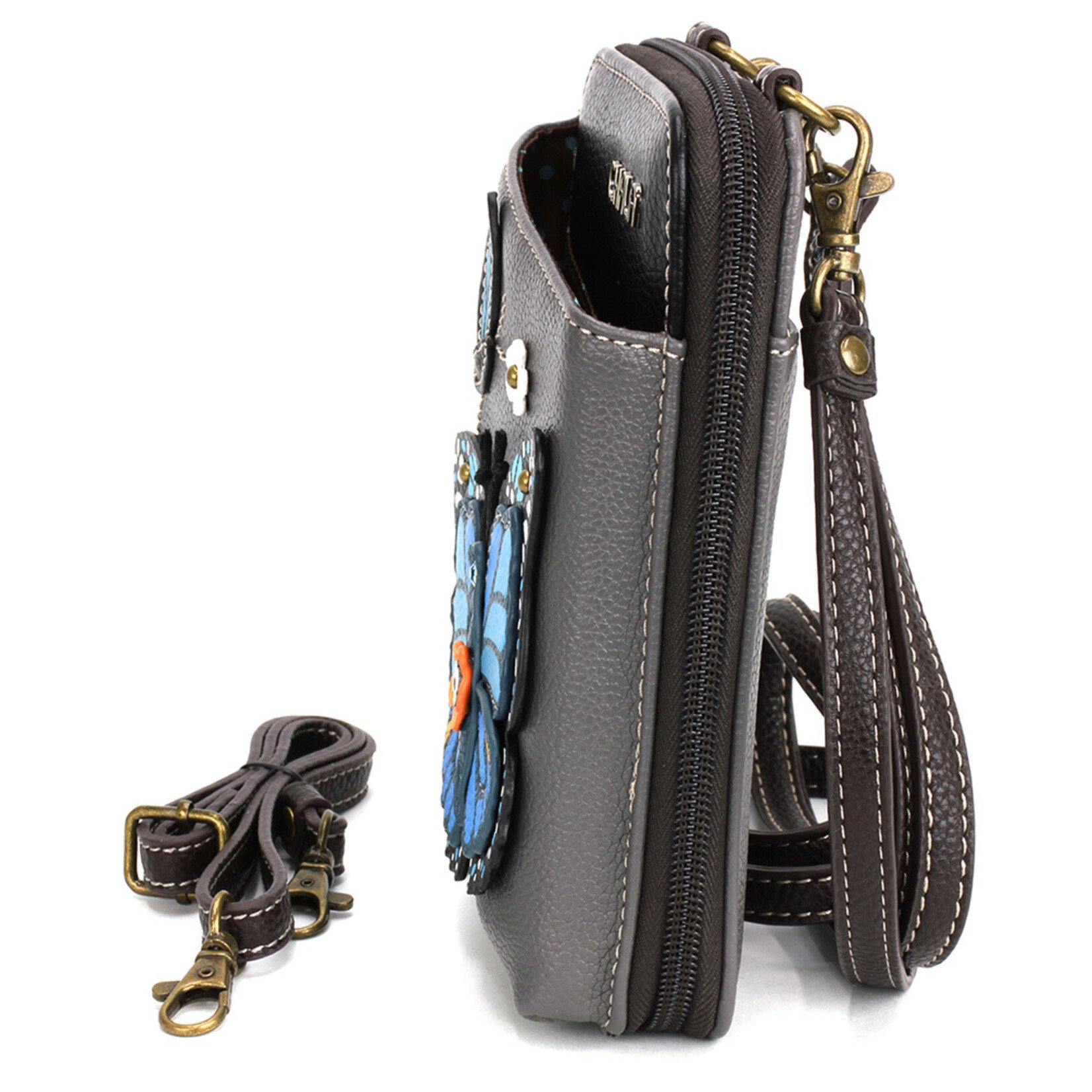 Chala Wallet Crossbody - Blue Butterfly