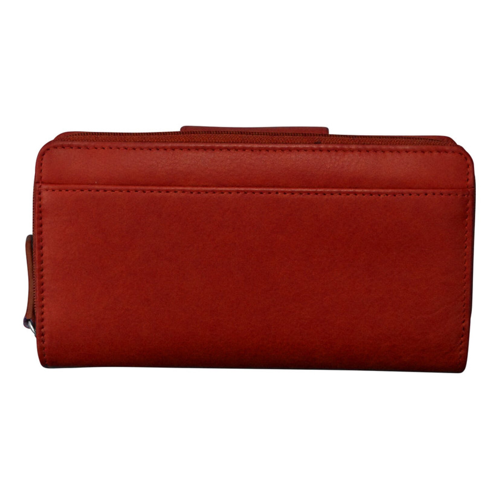 Leather Handbags and Accessories 7414 Red - Multi Organizer Wallet