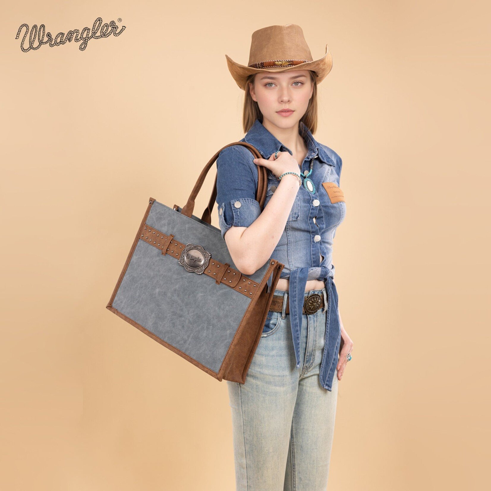 Wrangler WG250G-8119JN - Jean - Wrangler Buckle CC Large Tote