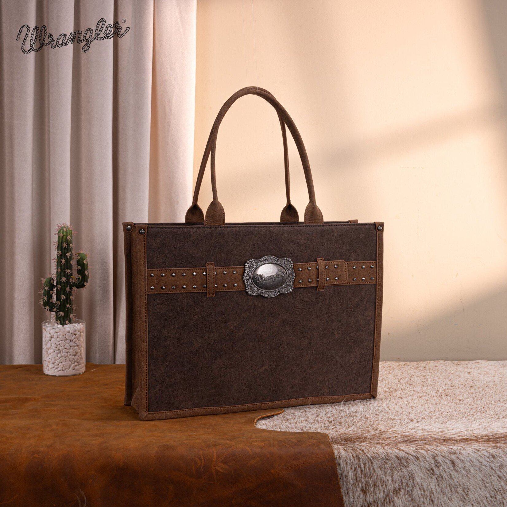 Wrangler WG250G-8119CF - Coffee - Wrangler Buckle CC Large Tote