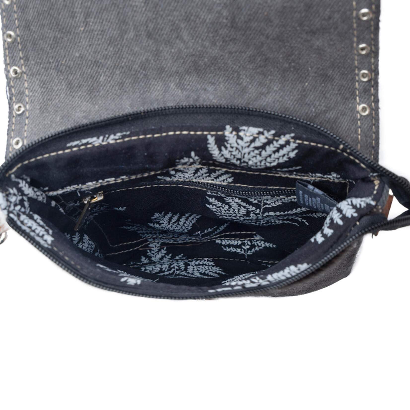 Myra Bags S-14313 Rustler Bend Canvas & Hairon Bag - Brindle Chestnut 2026