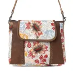 Myra Bags S-14622 Oakline Cotton & Leather Shoulder Bag 2026