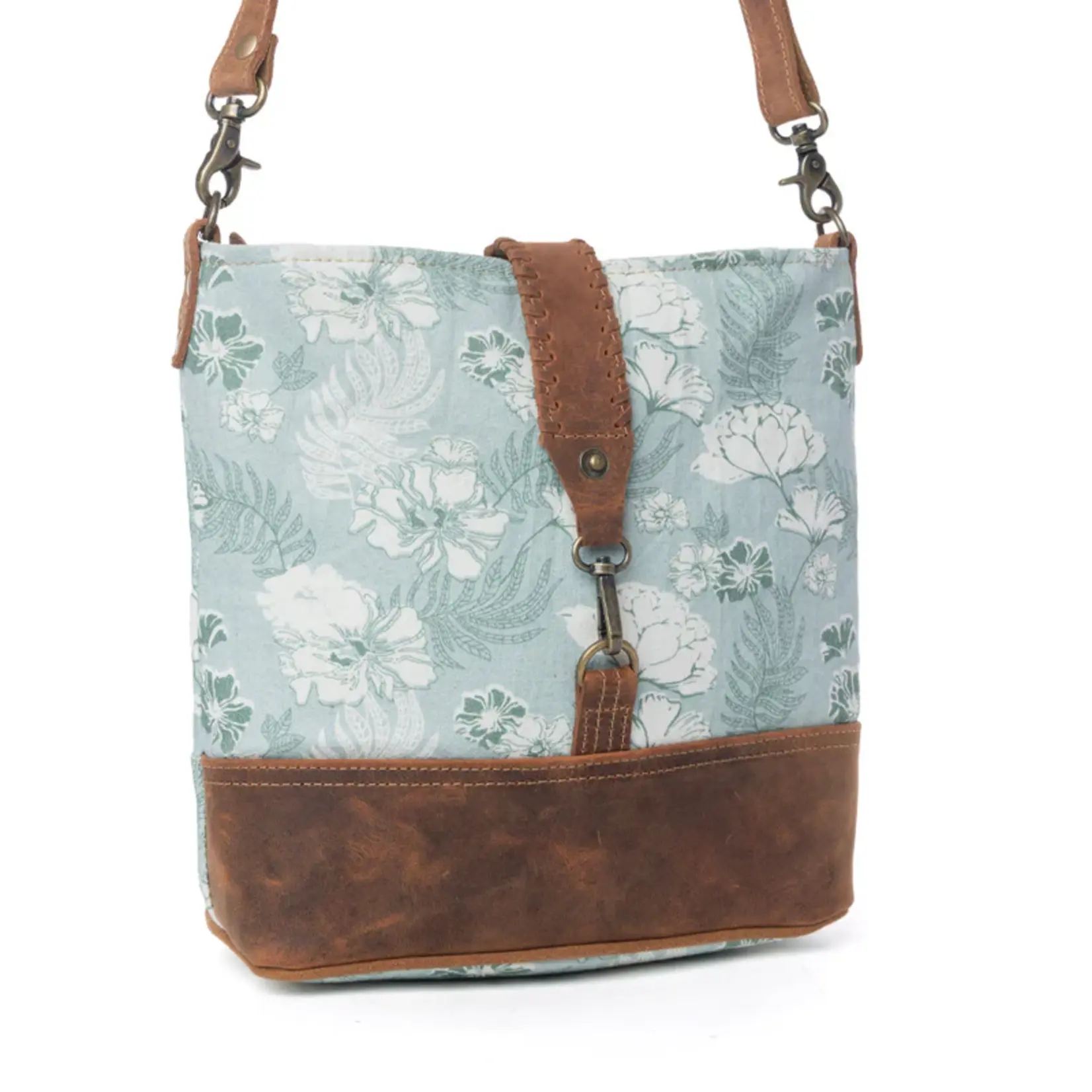 Myra Bags S-14626 Sagefield Cotton & Leather Shoulder Bag 2026