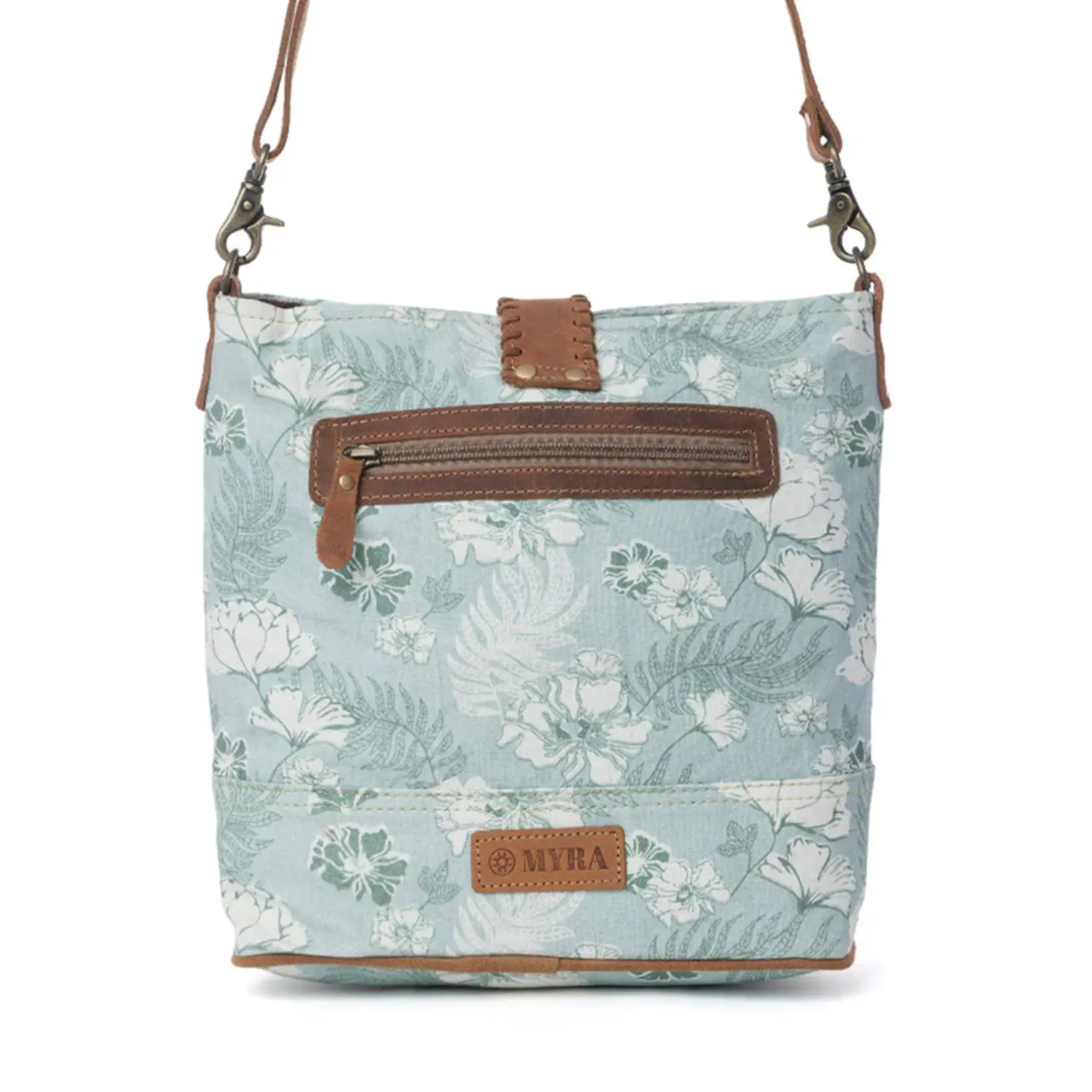 Myra Bags S-14626 Sagefield Cotton & Leather Shoulder Bag 2026