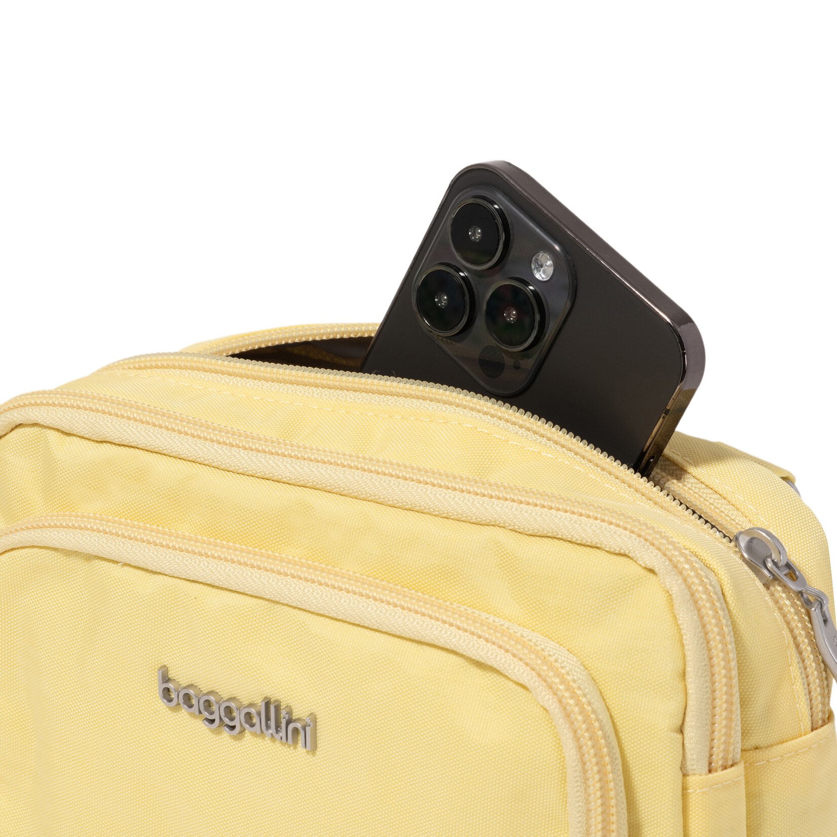 Baggallini Trifecta RFID Wallet Crossbody - Butter Yellow 2026