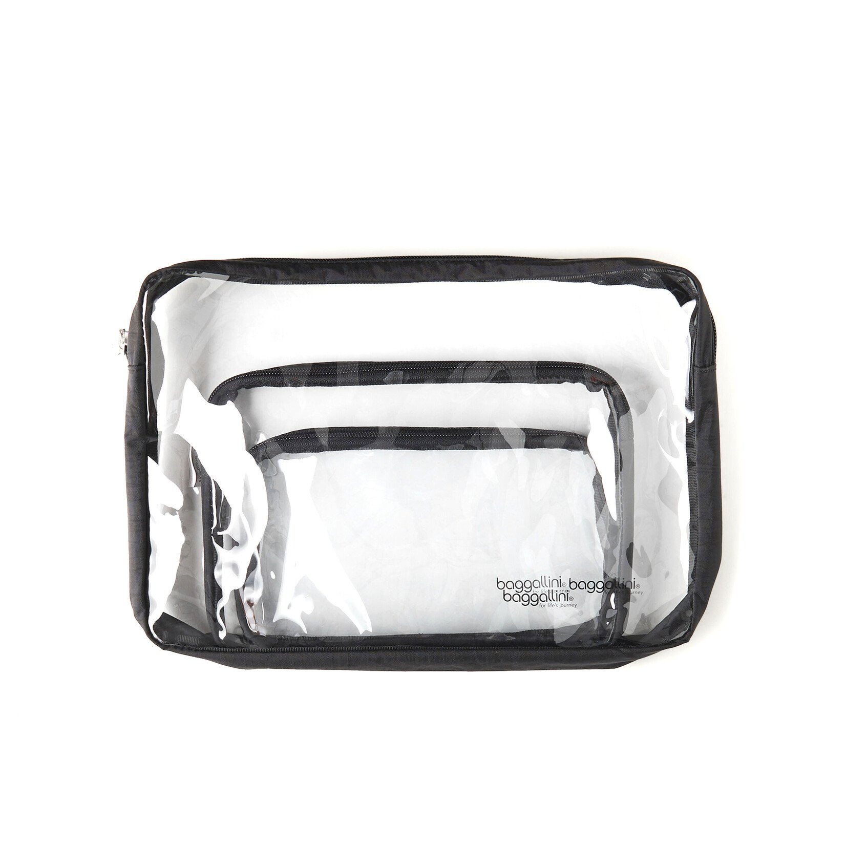 Baggallini Clear Travel Pouches - Black 2026