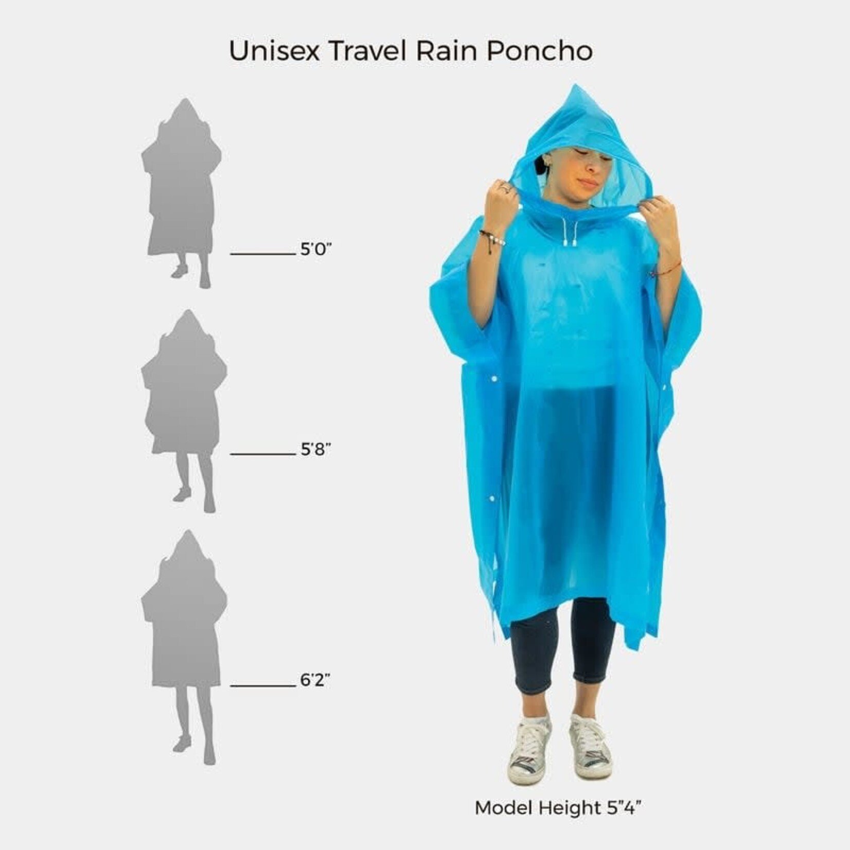 Travelon 13437-330 - Blue - Travel Rain Poncho 2026