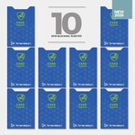 Travelon 13701-340 - Cobalt - Set of 10 RFID Blocking Card Sleeves 2026