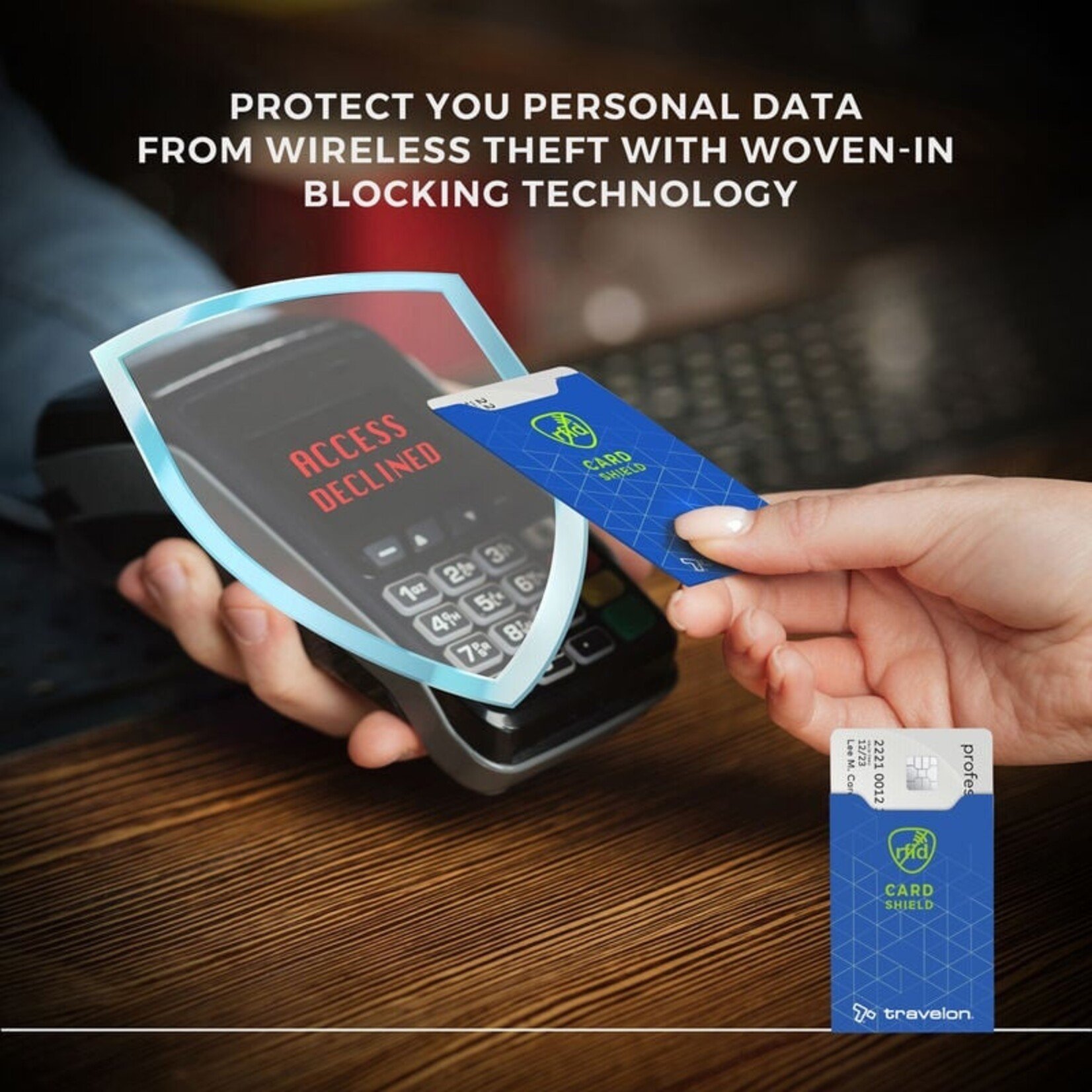 Travelon 13701-340 - Cobalt - Set of 10 RFID Blocking Card Sleeves 2026