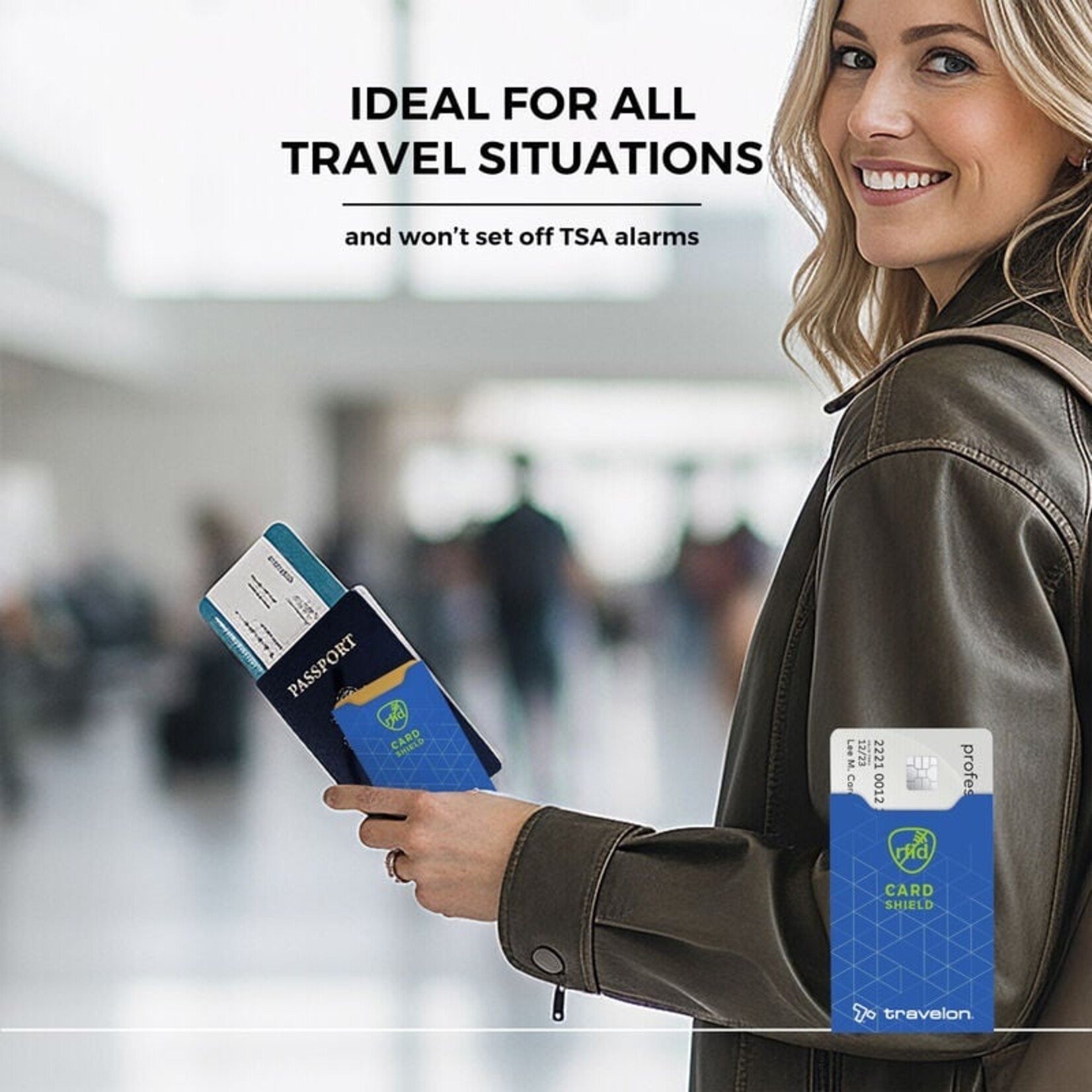 Travelon 13701-340 - Cobalt - Set of 10 RFID Blocking Card Sleeves 2026