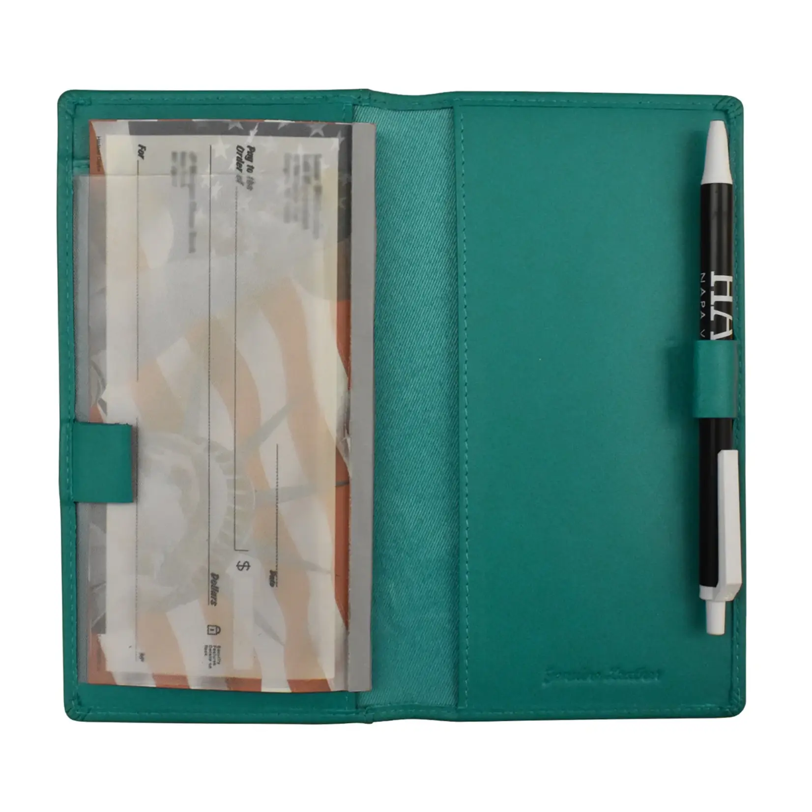 Leather Handbags and Accessories 7405 Aqua - Checkbook Cover 2026
