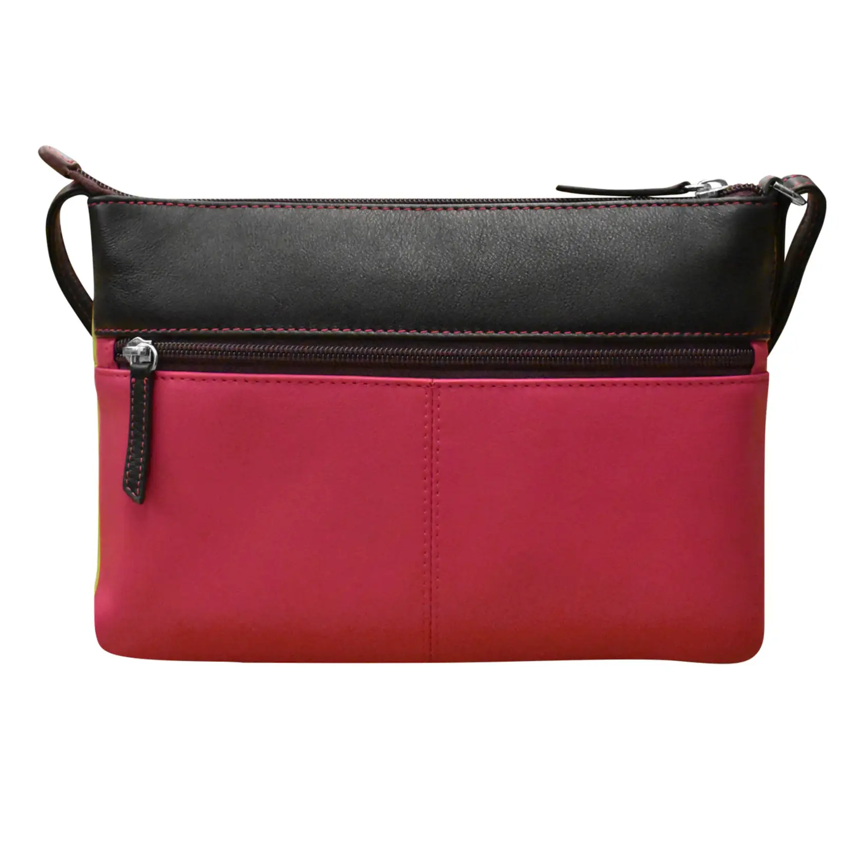 Leather Handbags and Accessories 6028 Forest Multi - Double Zip Crossbody