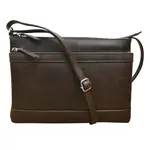 Leather Handbags and Accessories 6028 Chocolate (Distressed) - Double Zip Crossbody