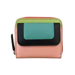 Leather Handbags and Accessories 6239 Peach Multi - Small Pocket Wallet