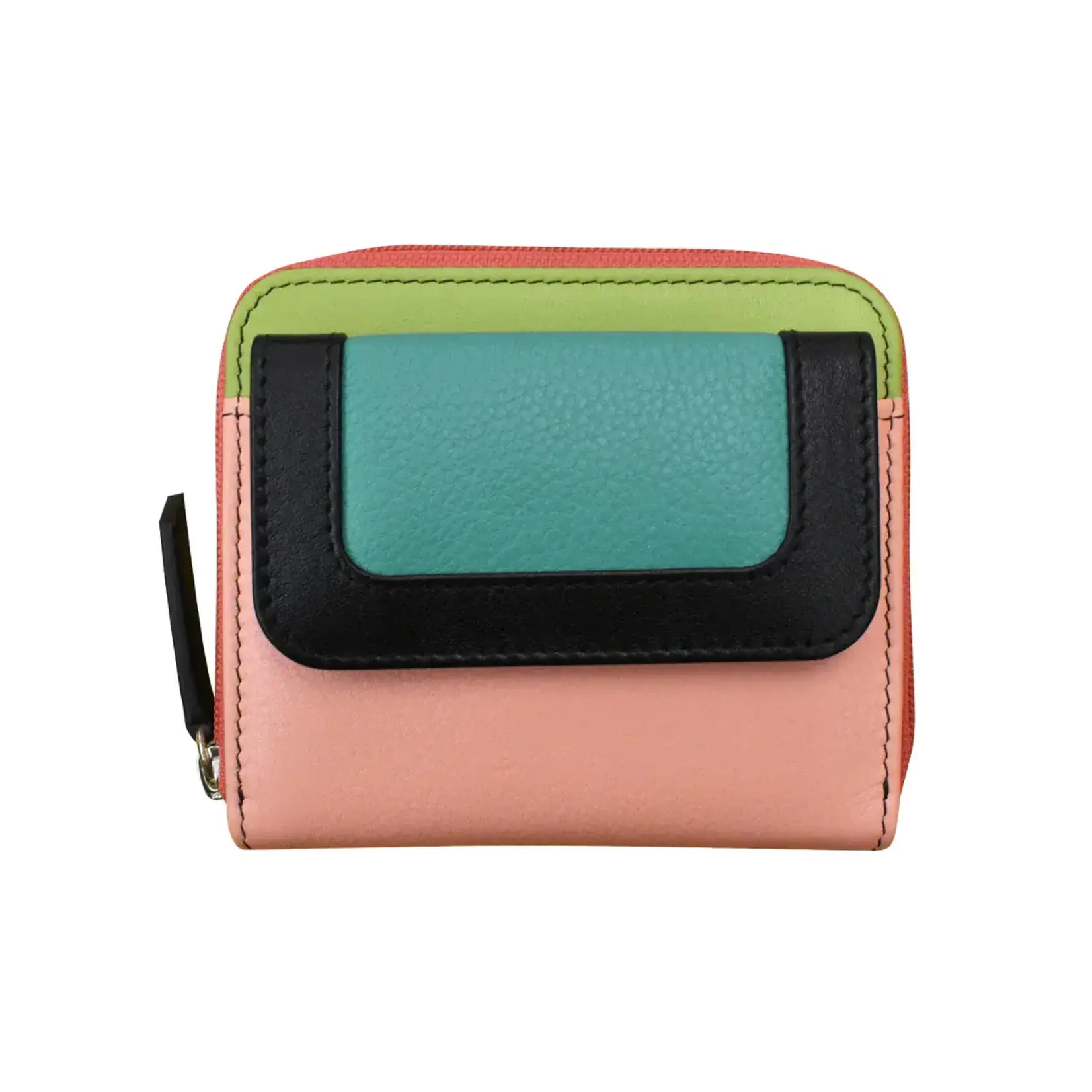 Leather Handbags and Accessories 6239 Peach Multi - Small Pocket Wallet