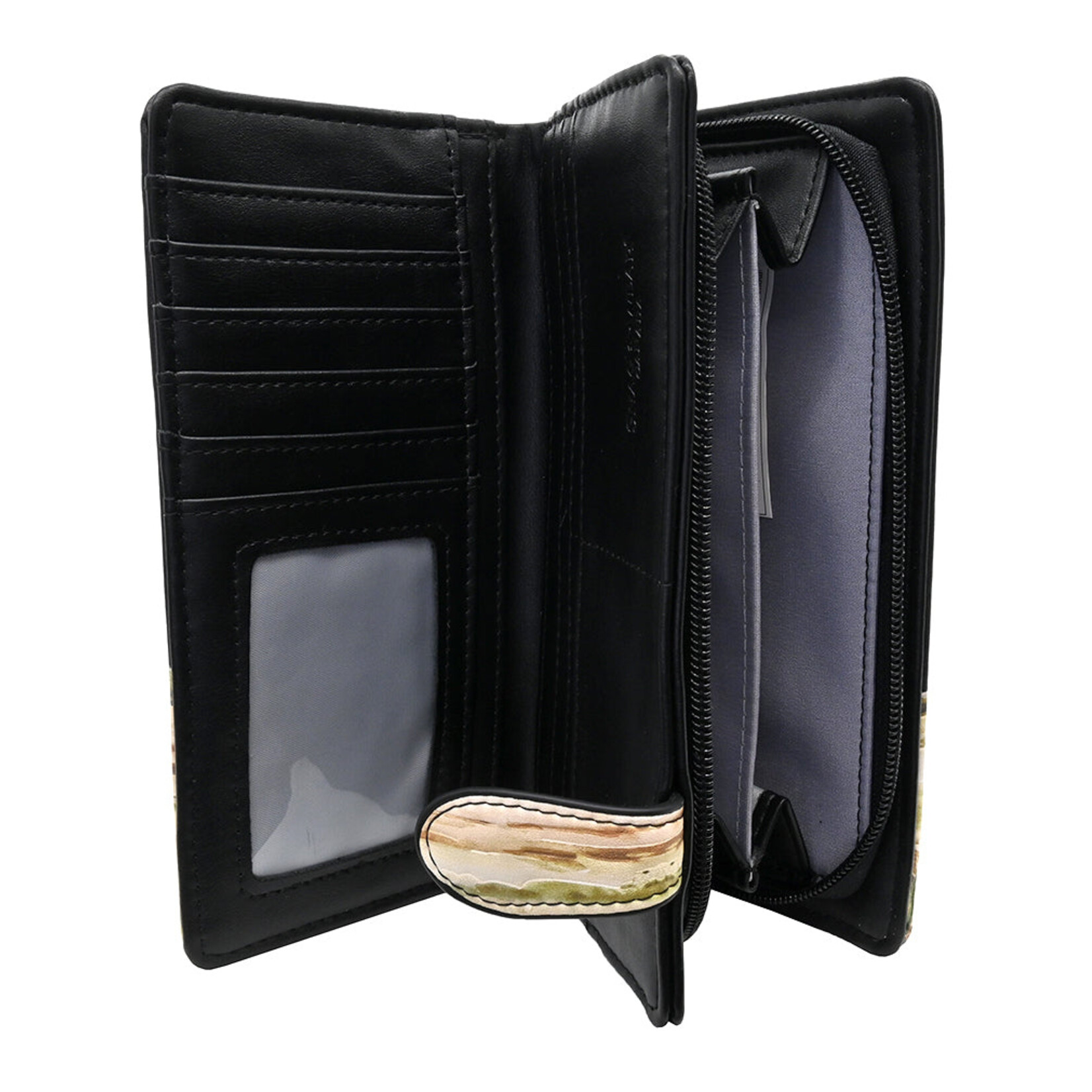 Shagwear W009267 Blue Sky Texture Buffalo Plains - Large Wallet