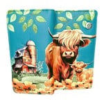 Shagwear W009280 Sky Blue Highland Cow - Large Wallet