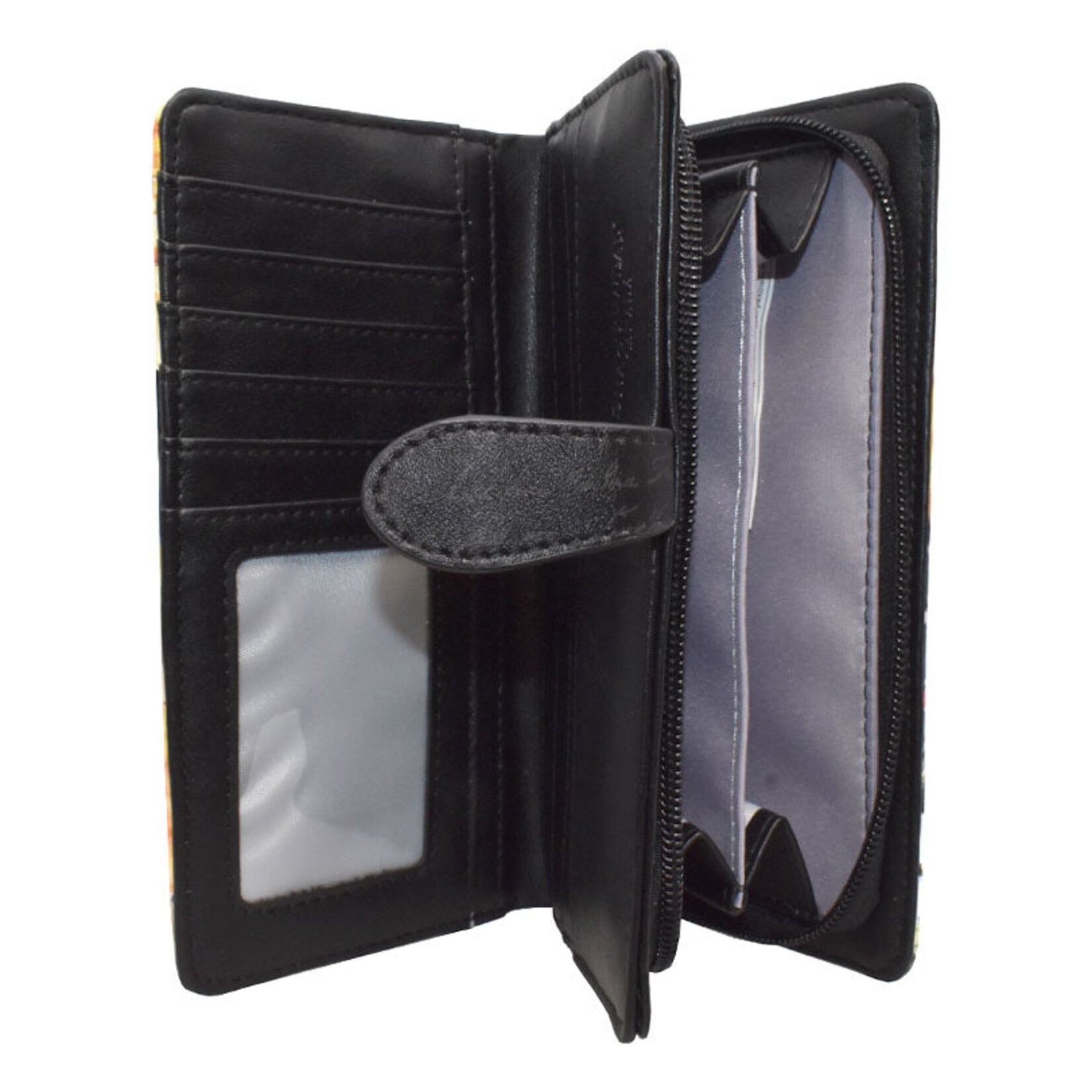 Shagwear W009503 Black Sunflower - Large Wallet